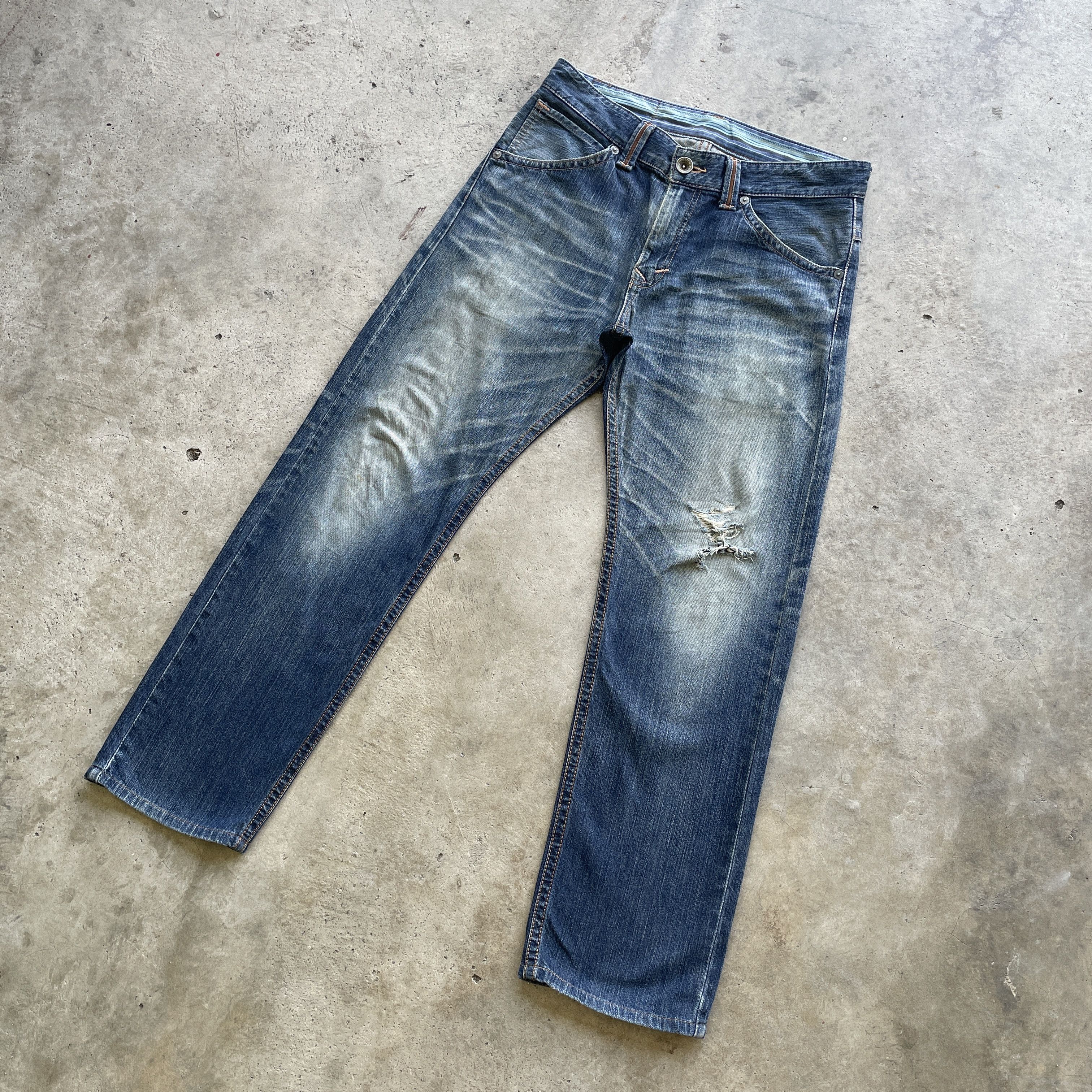 Edwin × Japanese Brand × Vintage VINTAGE EDWIN JEANS FADED DISTRESSED PANTS DENIM W33 Size US 33 - 2 Thumbnail