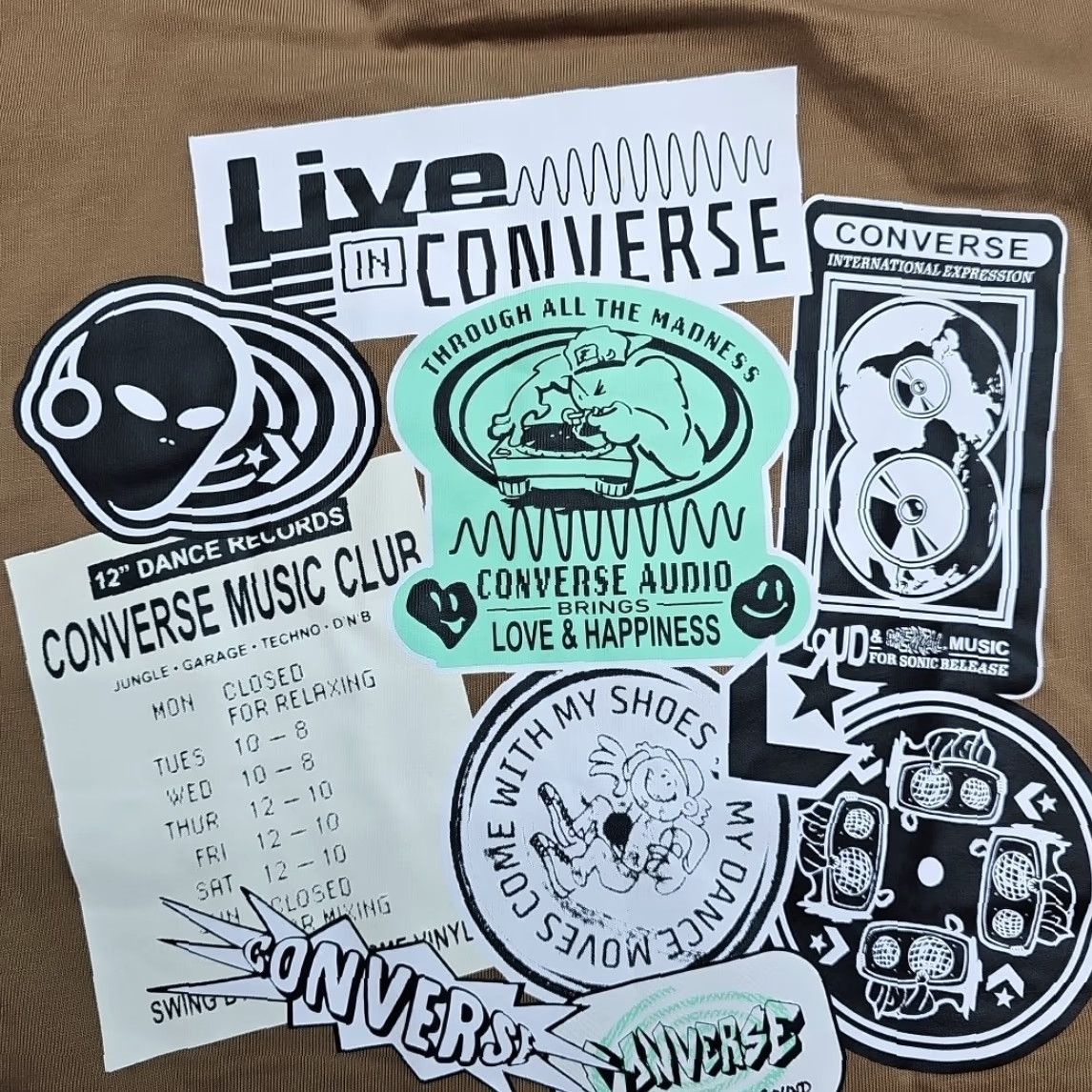 Converse VINTAGE Converse T-Shirt Men XL Brown Cartoon Retro Design Sticker Bomb Advertisement Print Crew Neck Short Sleeve Regular Fit Logo Pattern Solid Size US XL / EU 56 / 4 - 2 Thumbnail