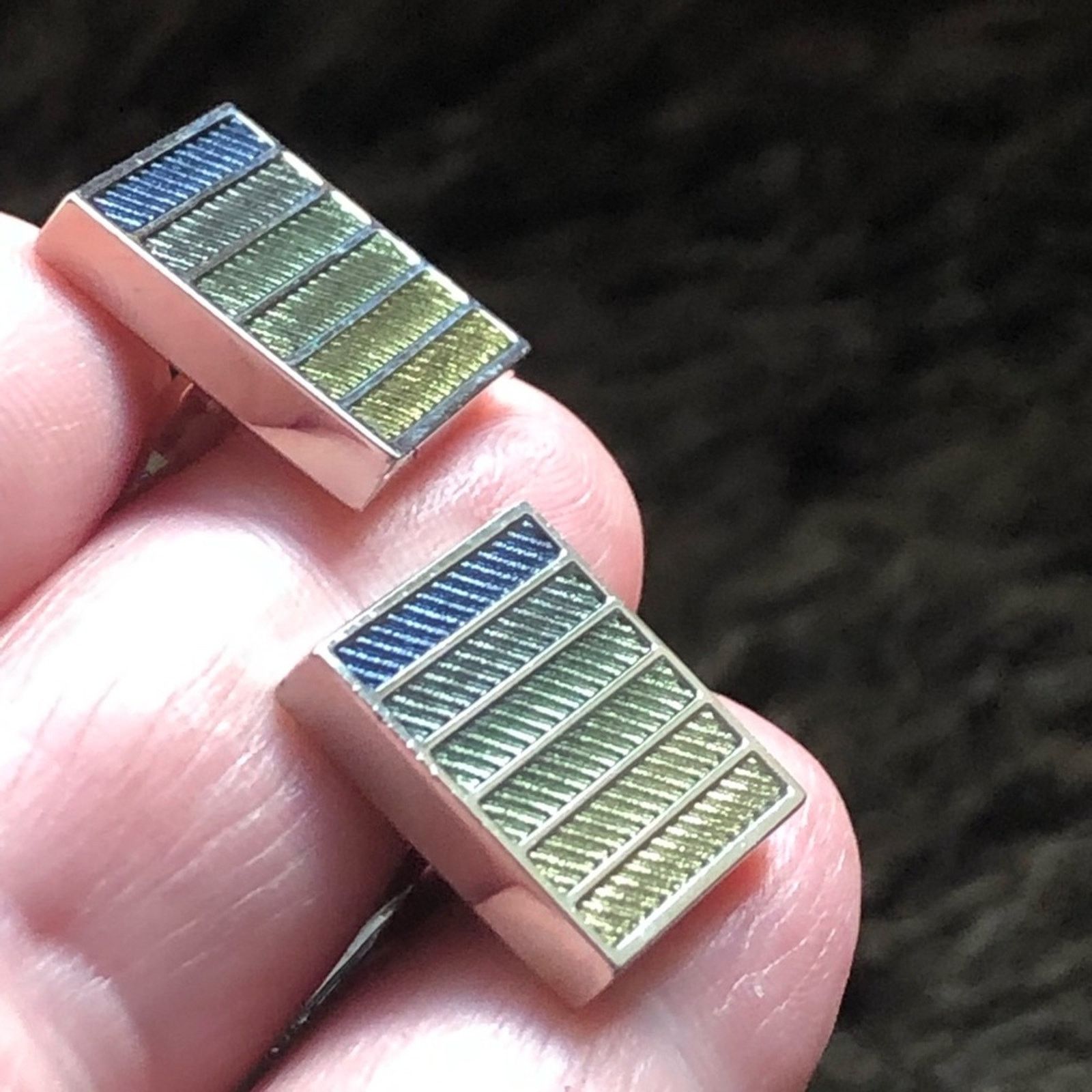 Other Marks & Spencer blue ombré mix silver cuff links NIB Size ONE SIZE - 9 Thumbnail