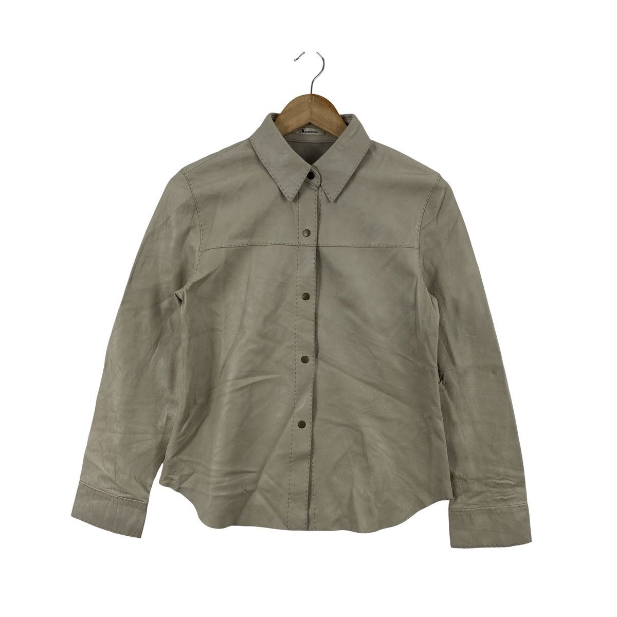 Aquascutum Vintage AQUASCUTUM Genuine Leather Button Up Shirt Jacket Size S / US 4 / IT 40 - 5 Thumbnail