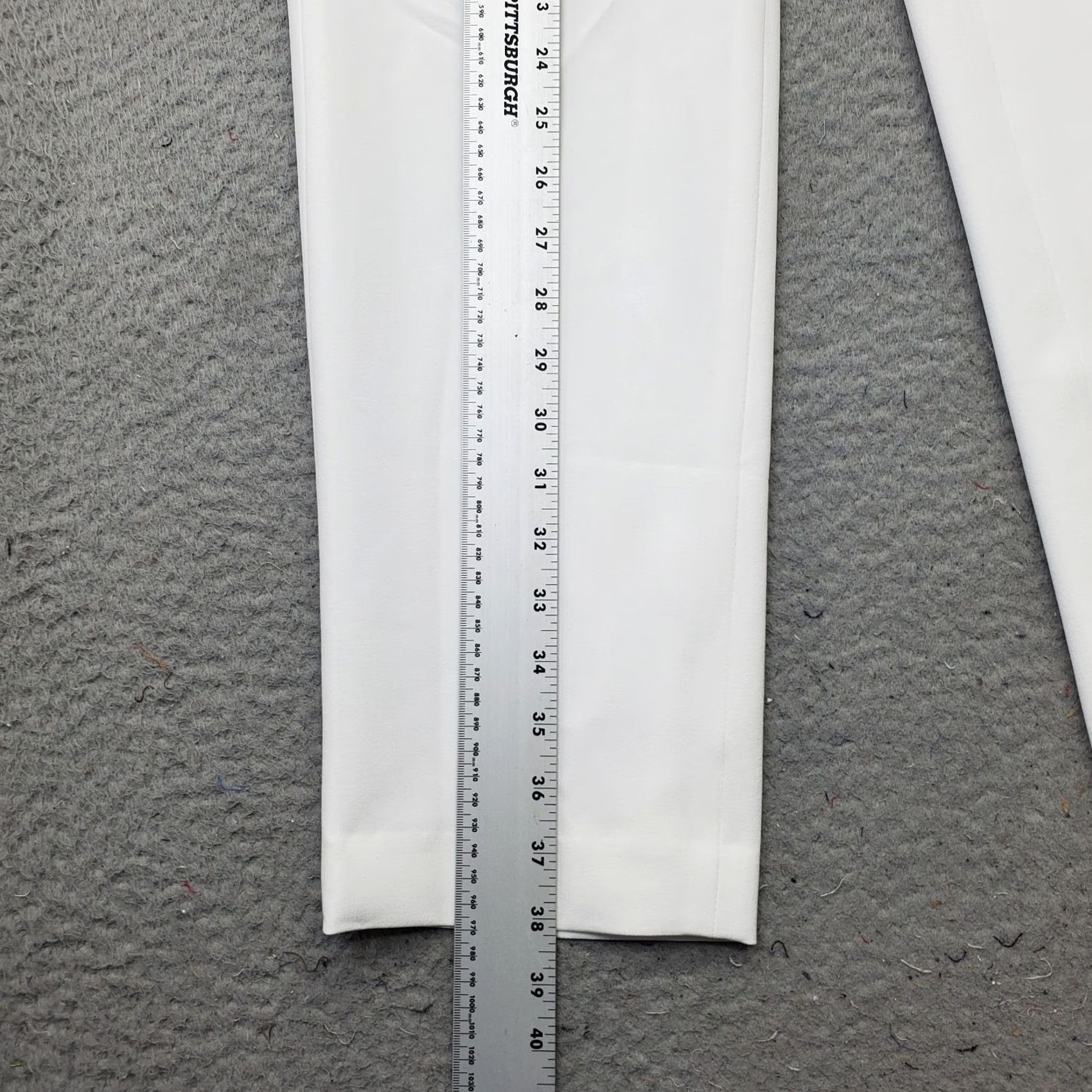 Evan Picone Evan-Picone Black Label Pants Womens 4 White Stretch Flat Front Straight Fit Dress Pants Size 27" / US 4 / IT 40 - 3 Thumbnail