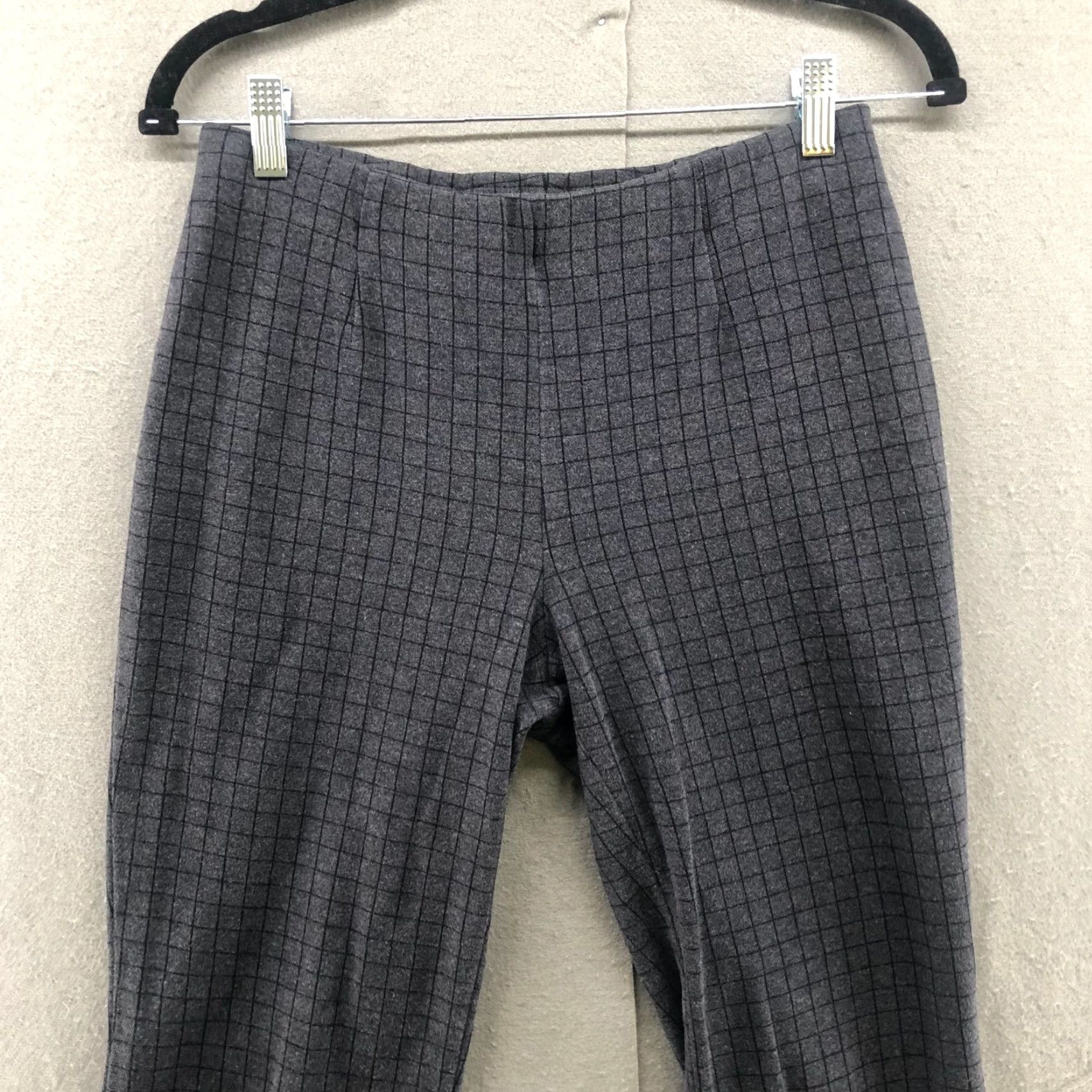J. Jill J. Jill Slim Leg Gray Plaid Ponte Dress Pants Womens S Mid Rise Flat Front Stretch Slimming Workwear Size 28" / US 6 / IT 42 - 3 Thumbnail