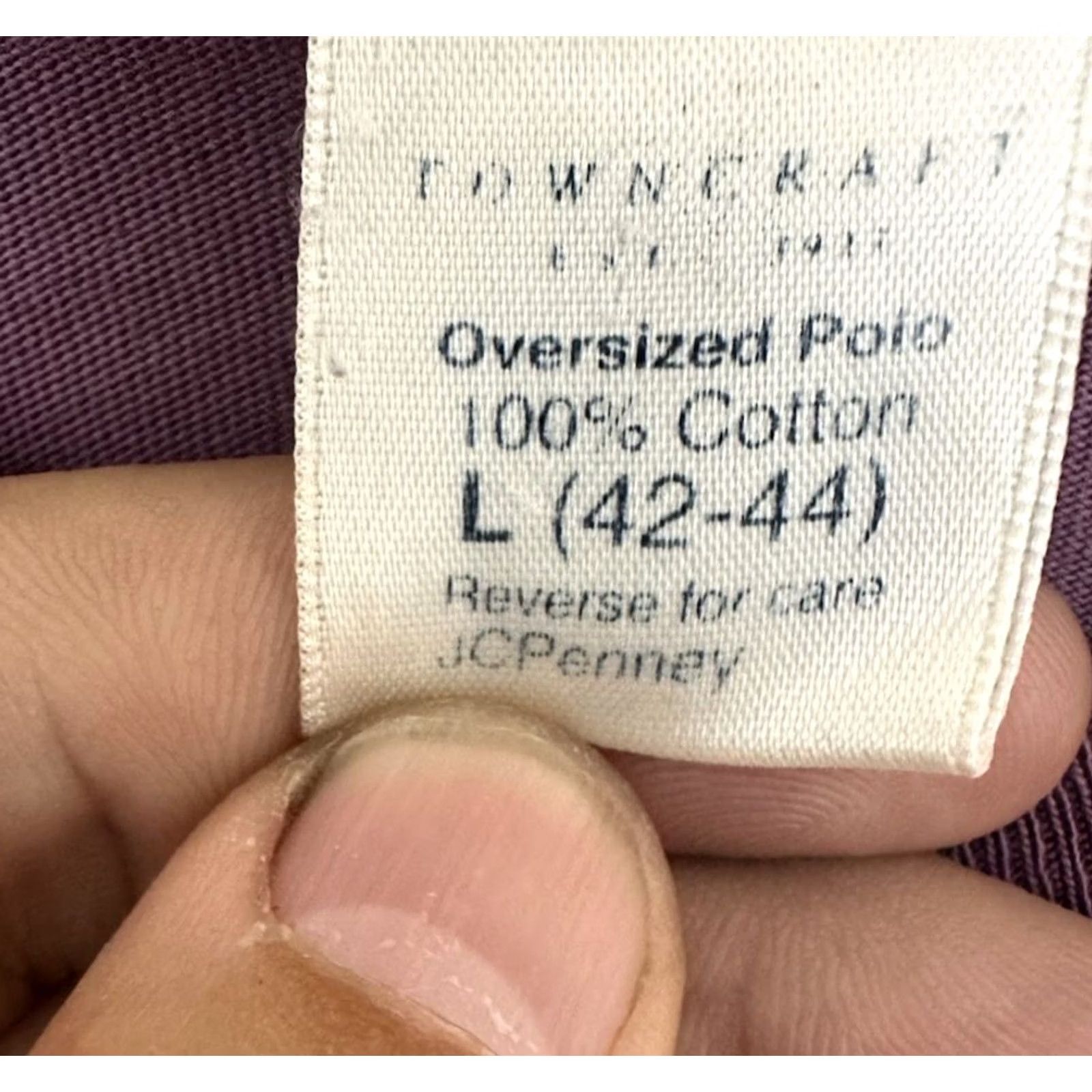 Towncraft VINTAGE Towncraft T Shirt Men’s Large Purple V Neck Single Stitch USA Size US L / EU 52-54 / 3 - 2 Thumbnail