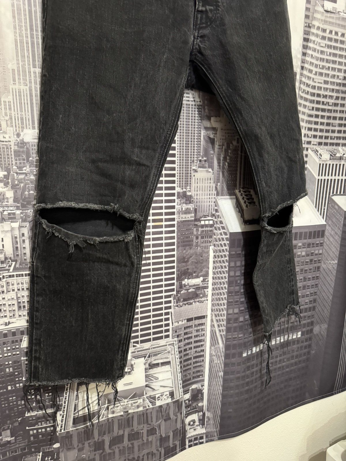 Fear of God 🔥Fear of God Fourth Collection Distressed Jeans Black SZ 31 Size US 31 - 2 Thumbnail