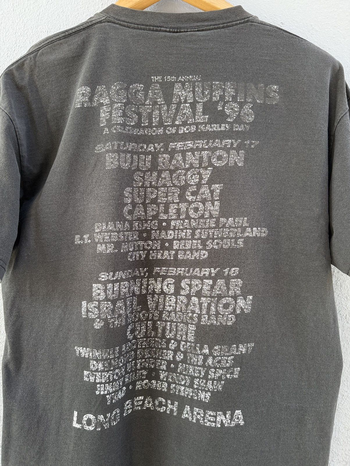 Band Tees Thrashed Vintage 90s Bob Marley Ragga Muffins Festival Faded Size US L / EU 52-54 / 3 - 10 Thumbnail
