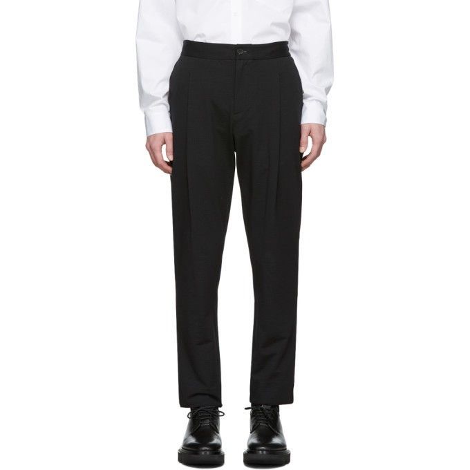 Harris Wharf London Harris Wharf London Trousers Coolmax Seersucker Black Size US 40 / EU 56 - 1 Thumbnail
