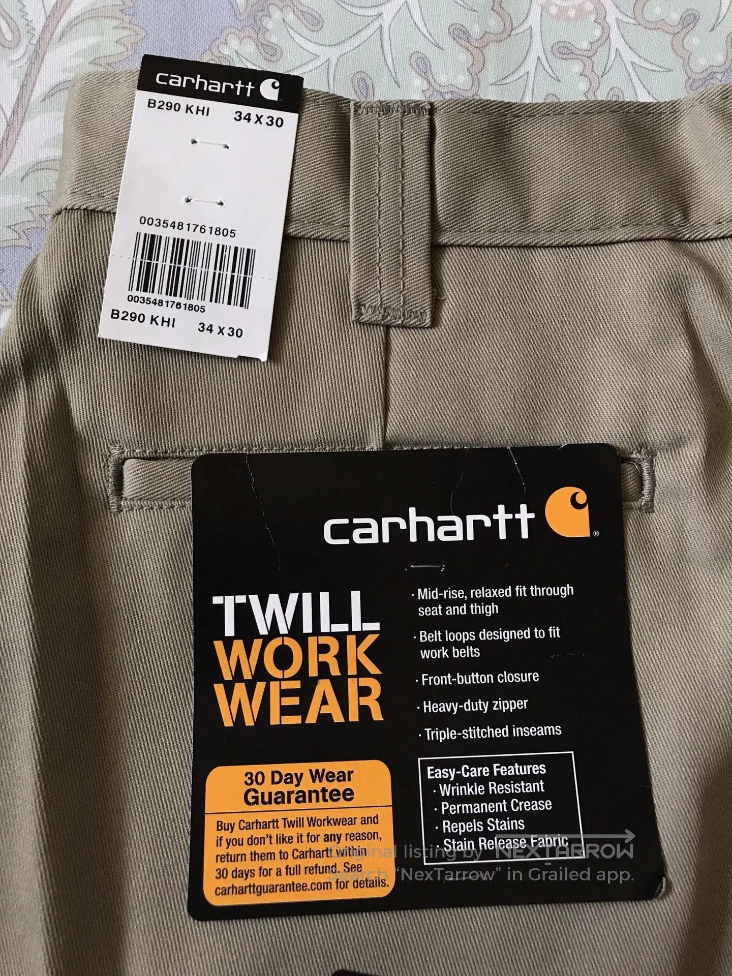 Carhartt Carhartt B290 Khaki W34L30 Work Pants. Size US 34 / EU 50 - 8 Thumbnail