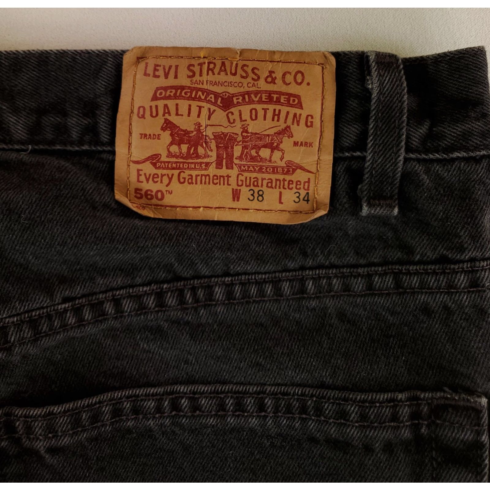 Levi's VINTAGE Levi's 560 Jeans Men Black 90s Loose Tapered 36x34 38x34 Actual Inseam 33 Size US 36 / EU 52 - 5 Thumbnail