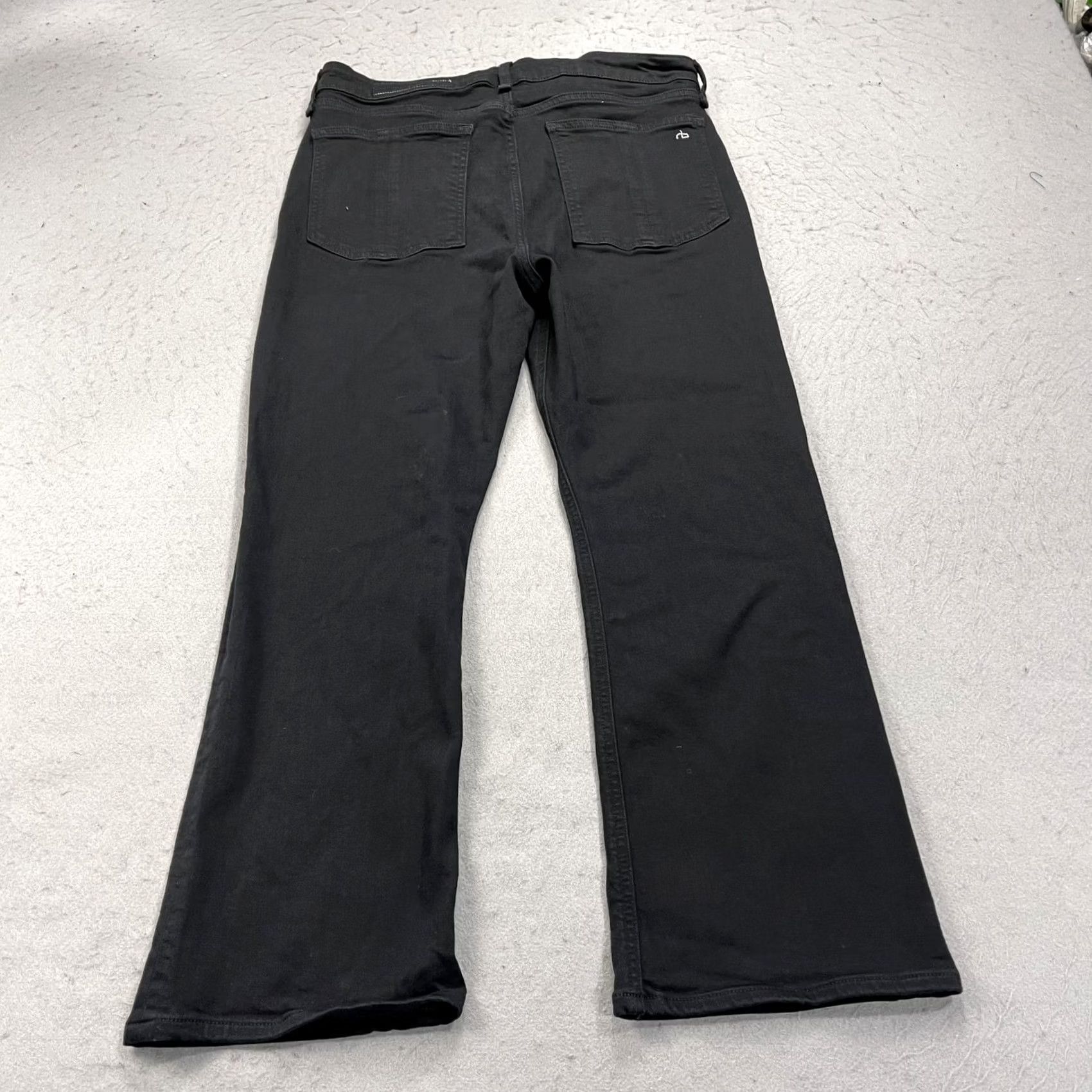 Rag & Bone VINTAGE Rag & Bone Jeans Womens 32 Black Nina High Rise Ankle Flare Stretch Denim Size 24" / US 00 / IT 34 - 7 Thumbnail