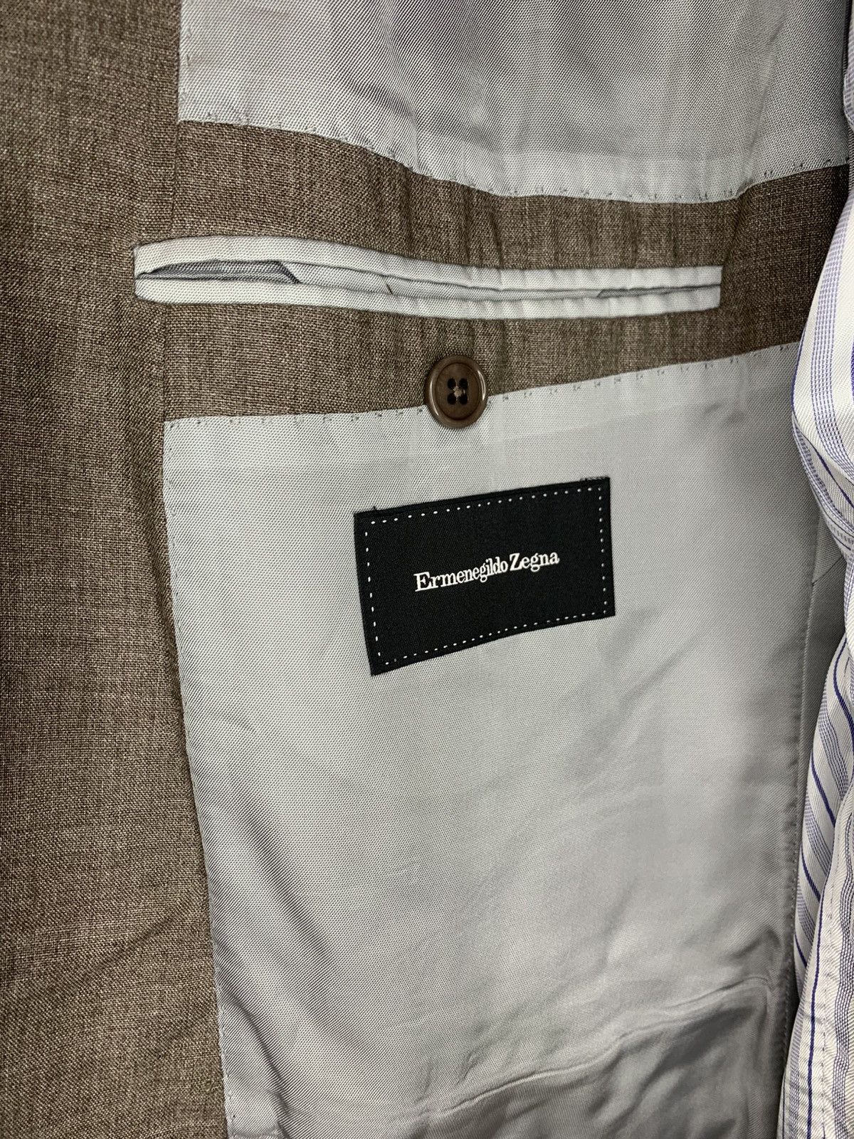 Ermenegildo Zegna Ermenegildo Zegna linen cashmere unstructured travel blazer Size 52R - 4 Thumbnail