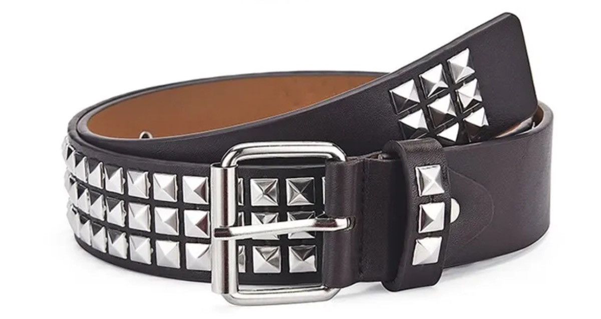 Other Square Bead Rivet Belt Metal Pyramid Belt Size ONE SIZE - 4 Thumbnail