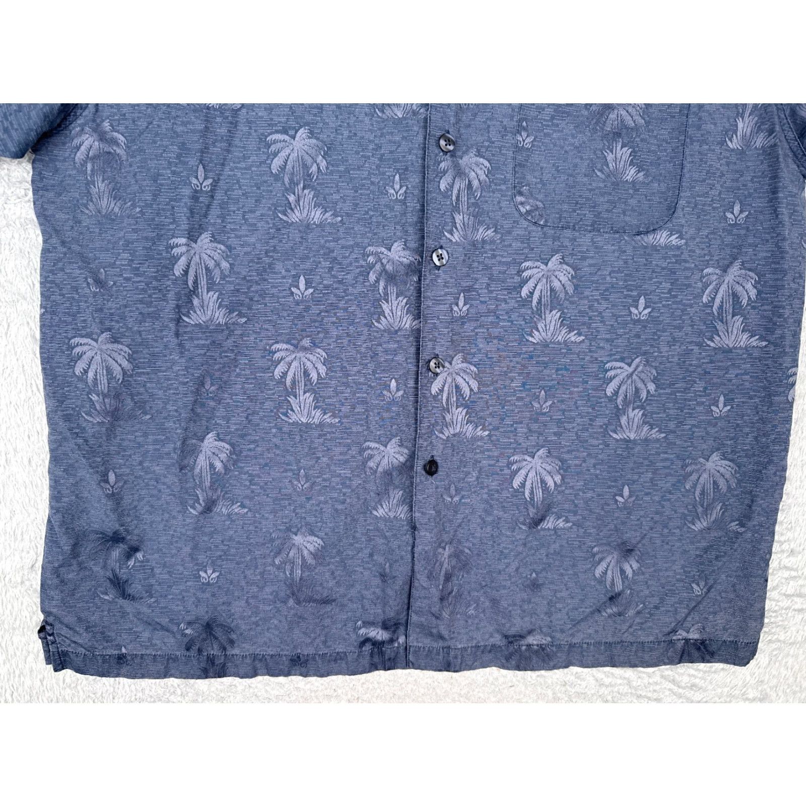 Faded Glory Faded Glory Shirt Men XL Beige Palm Tree Hawaiian Pocket Aloha Beach Vacation Resort Floral Size US XL / EU 56 / 4 - 5 Thumbnail