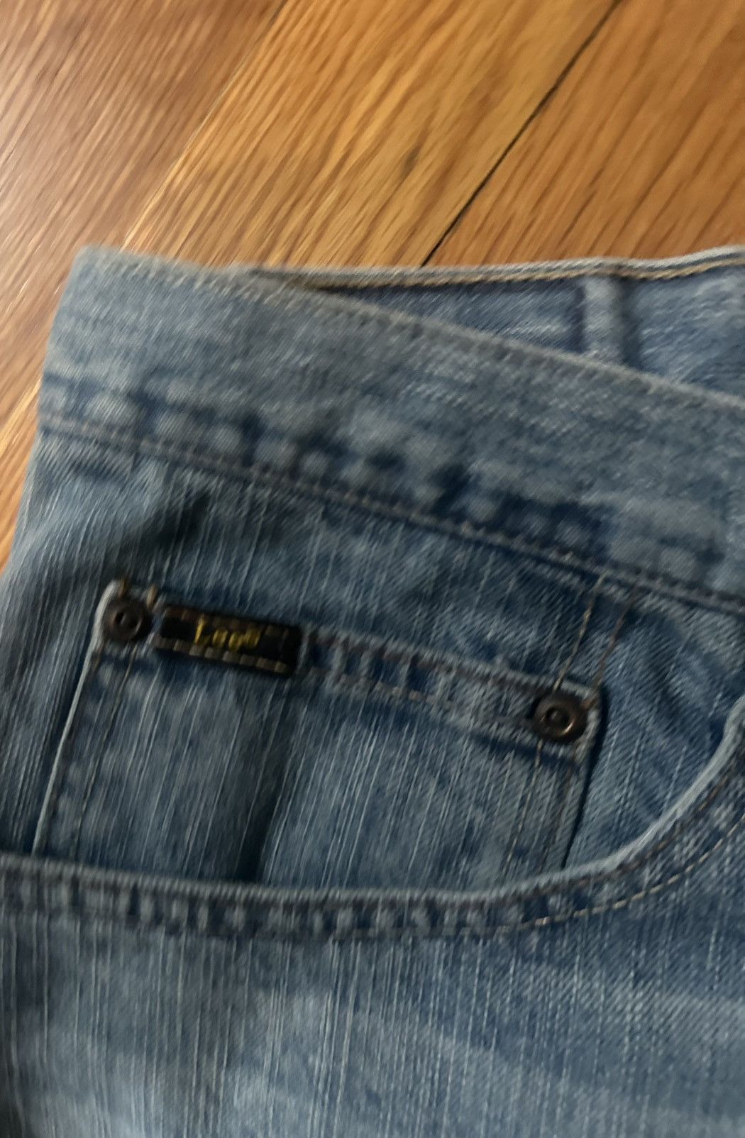 Lee × Vintage Vintage 1990 Premium Lee Straight Wide Leg light wash 40x30 Size US 40 / EU 56 - 8 Thumbnail