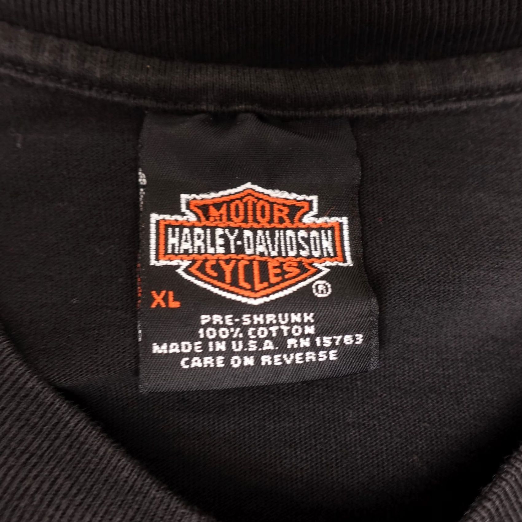 Harley Davidson VINTAGE Harley-Davidson Shirt Mens XL Black Flame Fire Eagle El Paso Texas 2000s Size US XL / EU 56 / 4 - 3 Thumbnail