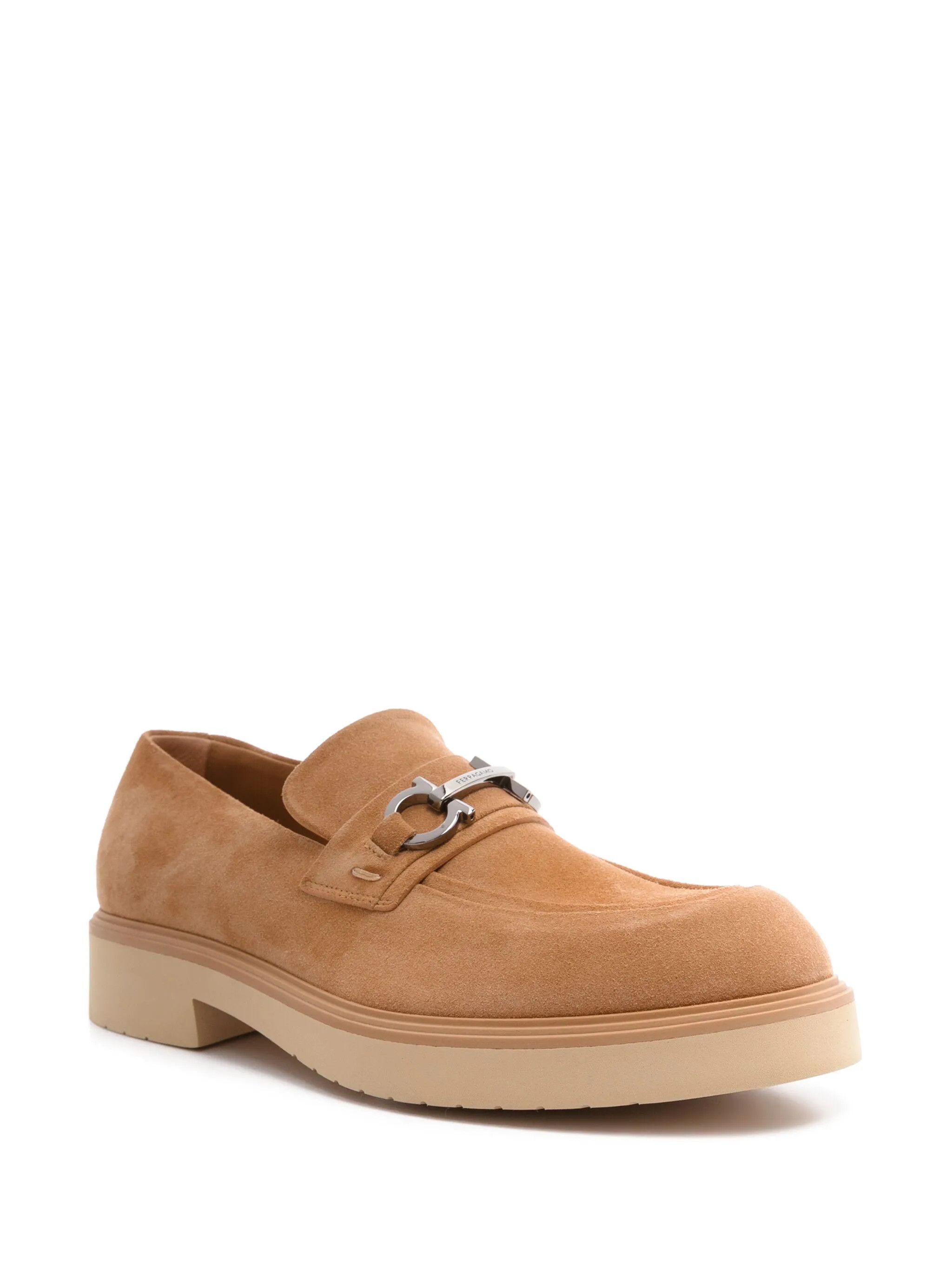 Salvatore Ferragamo o1s1rm0725 Gancini Ornament Loafers in Brown Size US 10 / EU 43 - 2 Thumbnail
