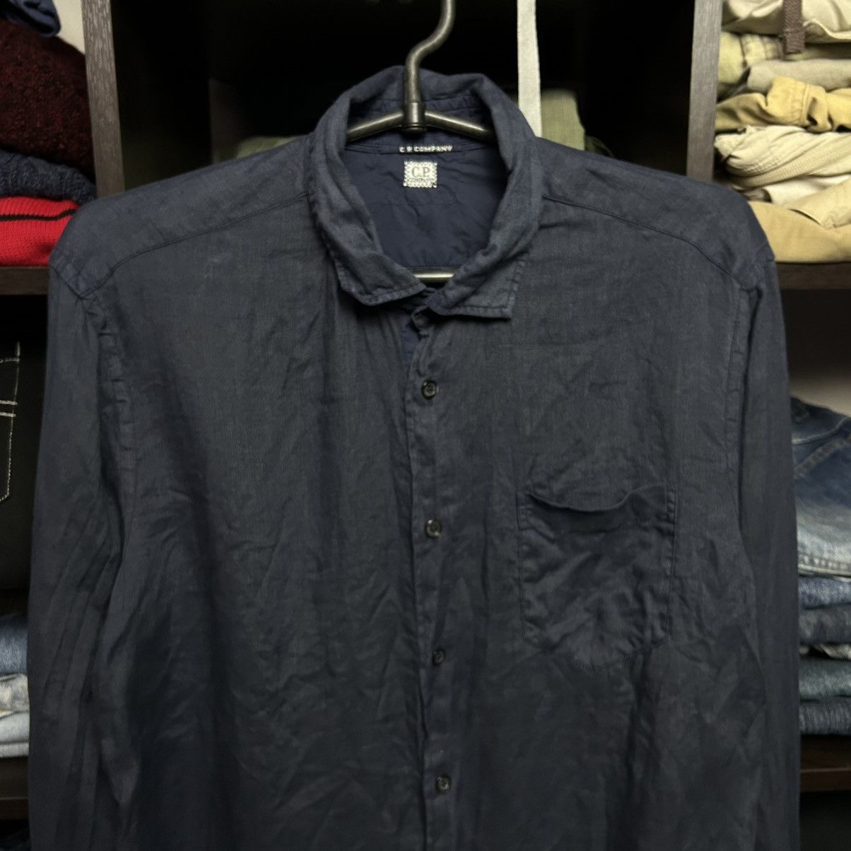 C.P. Company Luxury C.P. Company small logo 100% linen button shirt sizeS Size US S / EU 44-46 / 1 - 2 Thumbnail