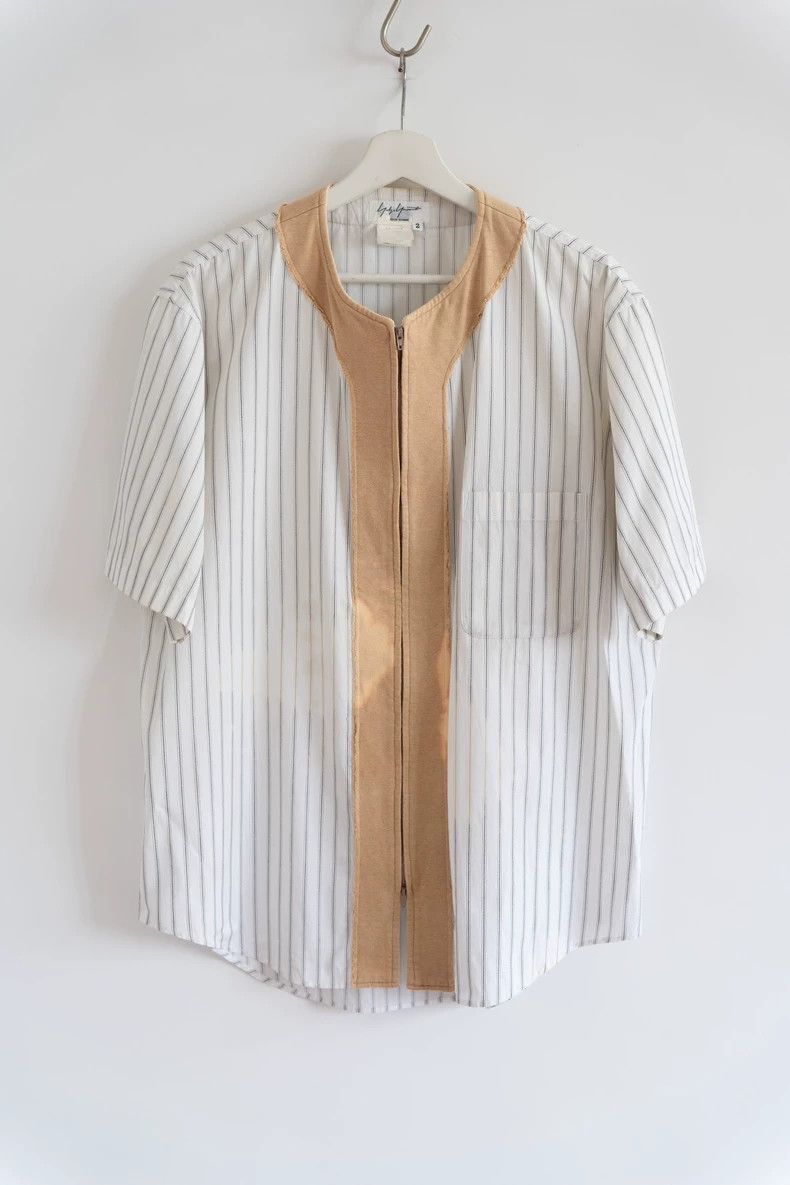 Yohji Yamamoto Yohji Yamamoto Yohji Yamamoto Baseball Style Short Sleeve Size US S / EU 44-46 / 1 - 1 Thumbnail