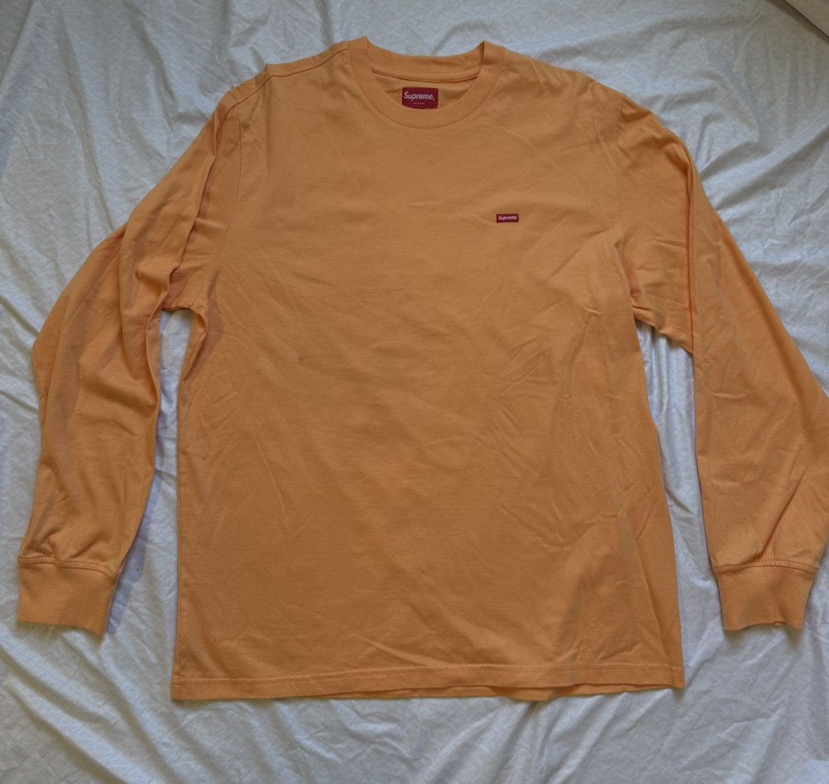 Supreme Orange Box Logo Tee | Grailed