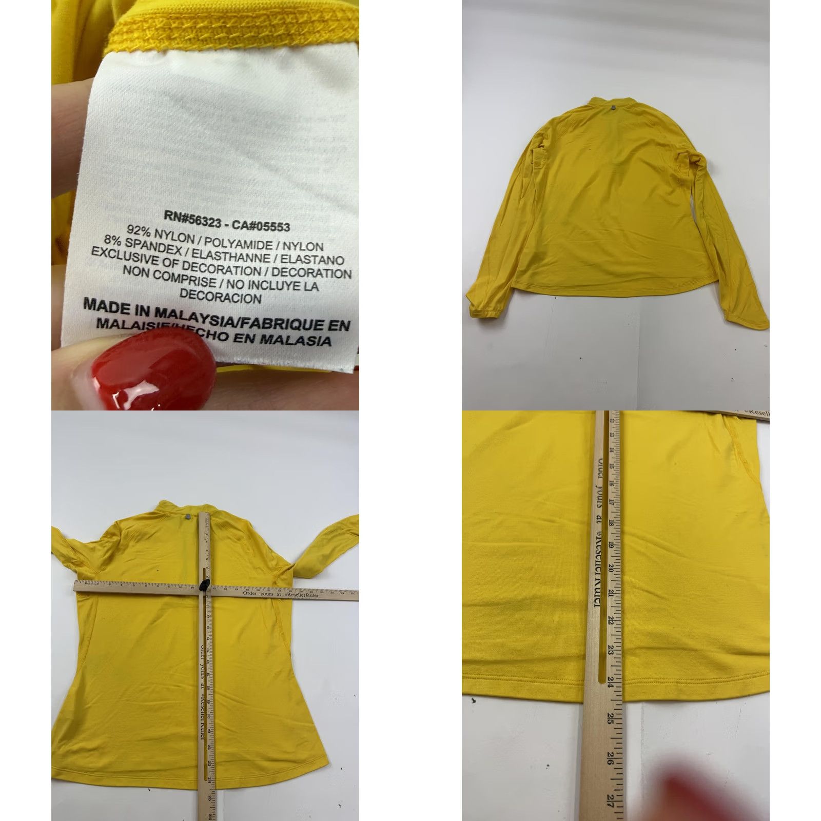 Nike Nike Dri-FIT Pullover Womens Large Yellow 1/4 Zip Long Sleeve Top Size L / US 10 / IT 46 - 8 Thumbnail