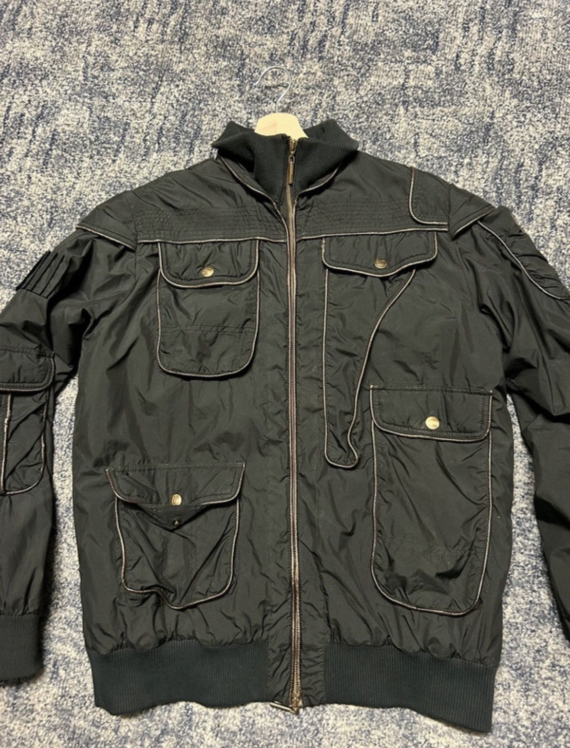 Just Cavalli Rare AW2005 Just Cavalli Cargo Utility Bomber Jacket Size US M / EU 48-50 / 2 - 2 Thumbnail