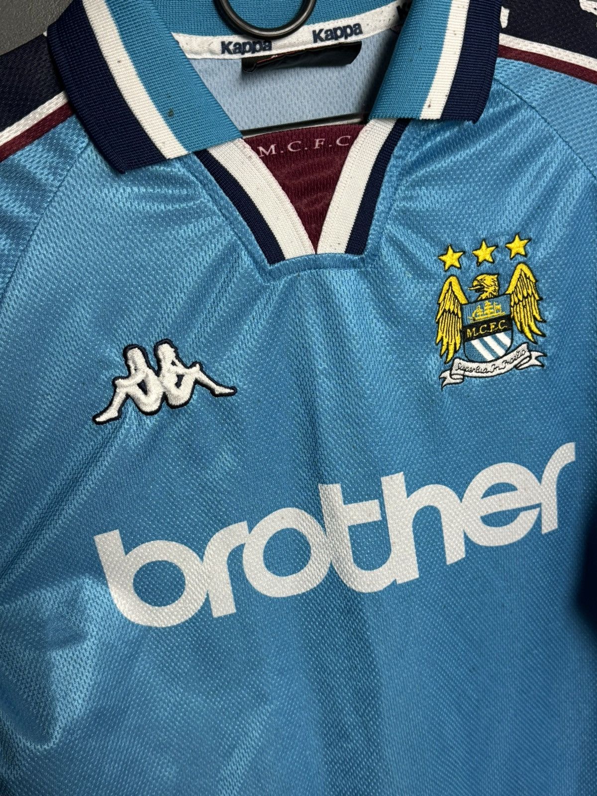 Kappa Manchester City 97/99 Home Football Long Sleeve Jersey Size US S / EU 44-46 / 1 - 3 Thumbnail