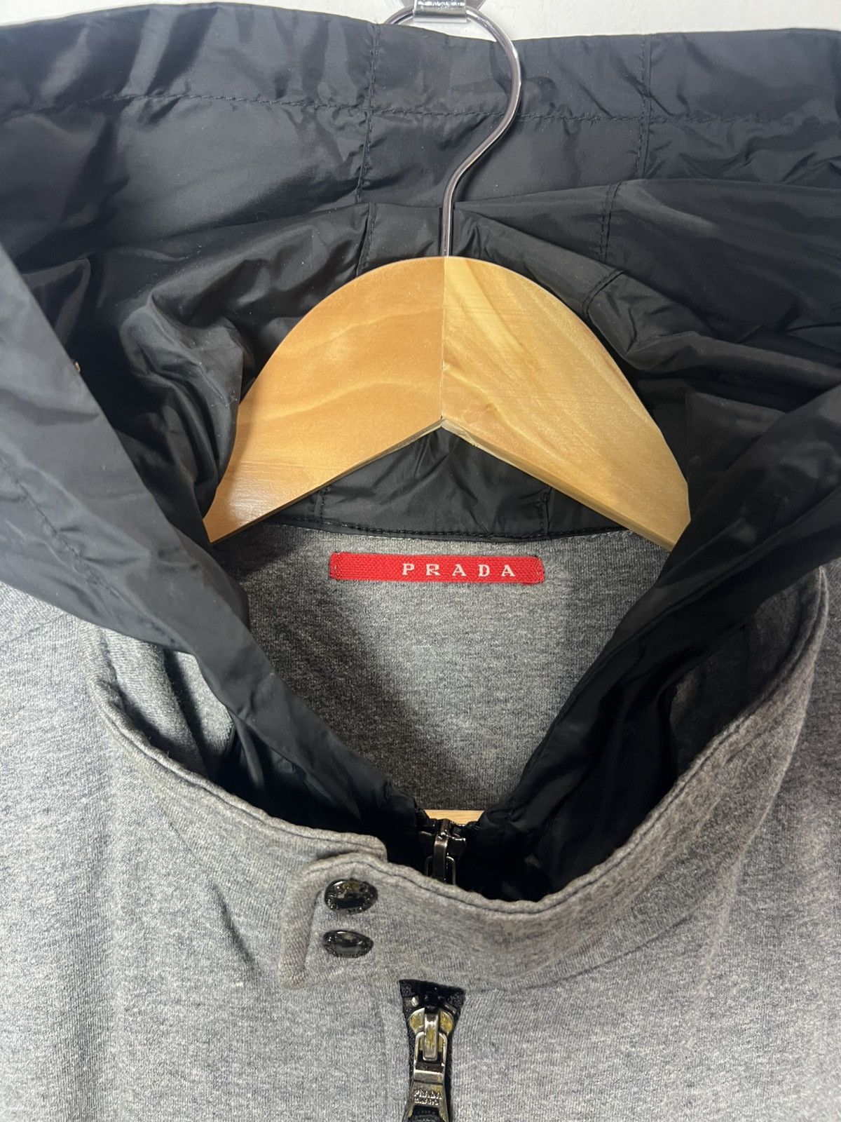 Prada Prada Technical Cotton Zip-Up Hoodie Size US XL / EU 56 / 4 - 8 Thumbnail