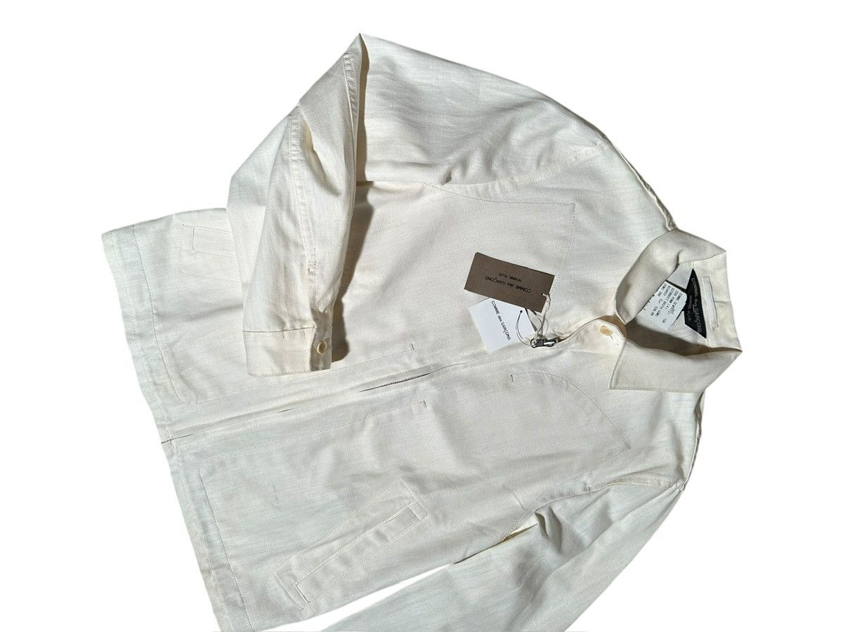 Comme des Garcons Homme Plus COMME des GARÇONS HOMME PLUS AW 2004 Ivory Hemp Work Jacket Size US M / EU 48-50 / 2 - 9 Thumbnail