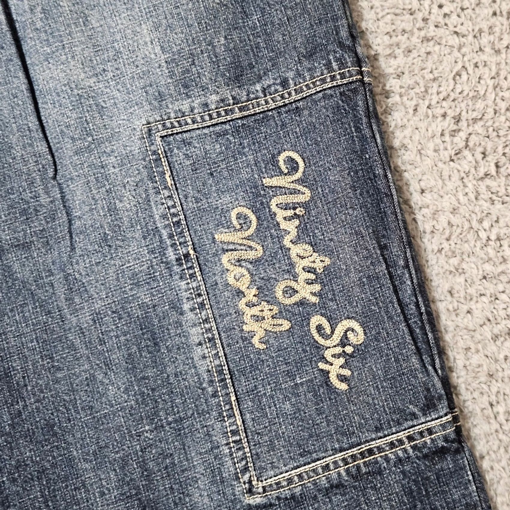Vintage VINTAGE 96 North Jeans Mens 40 Blue Ninety Six Baggy Skater Wide Leg Size US 40 / EU 56 - 6 Thumbnail