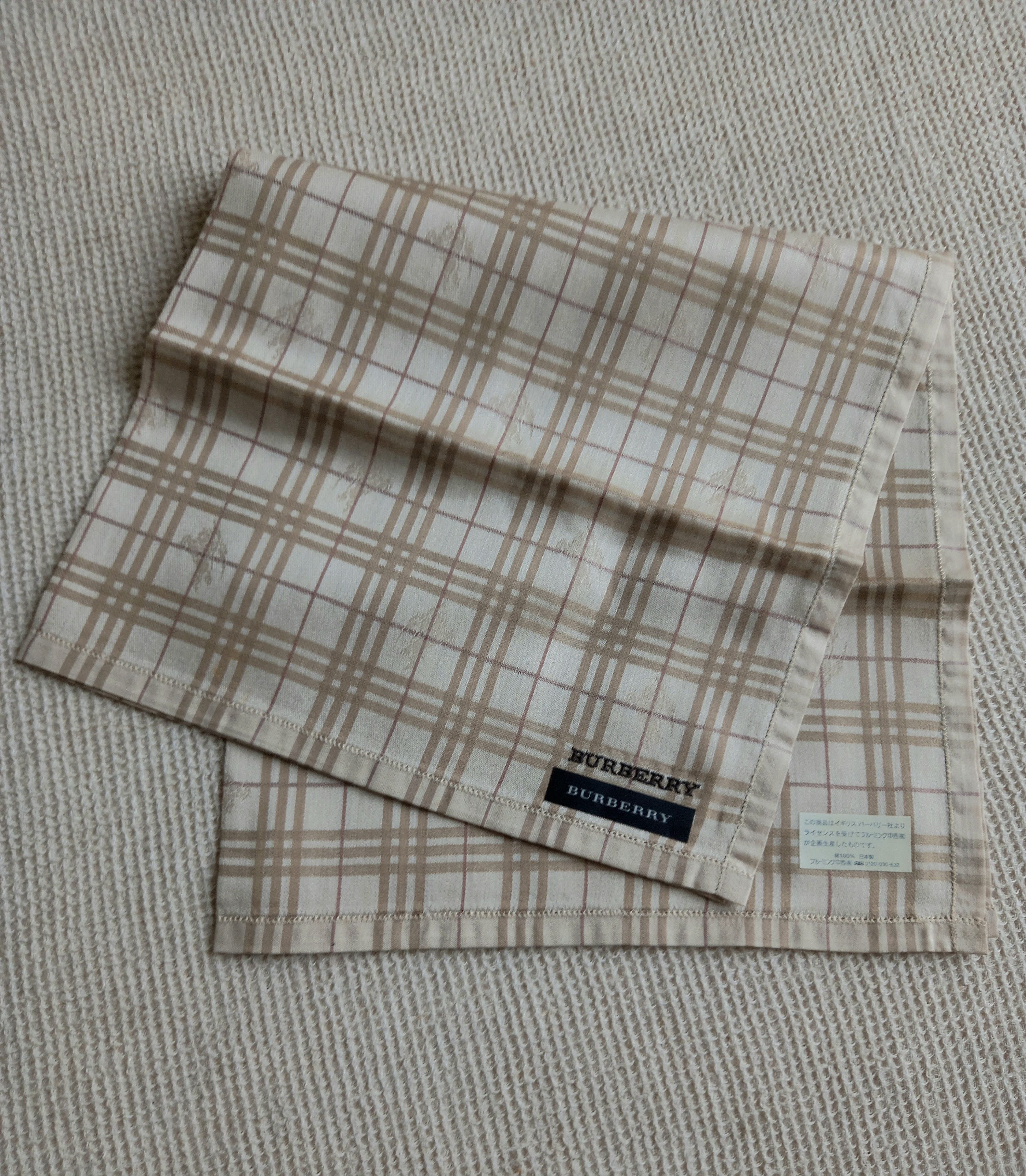 Burberry × Vintage Burberry Bandana/Handkerchief embroidery tartan Size ONE SIZE - 4 Thumbnail