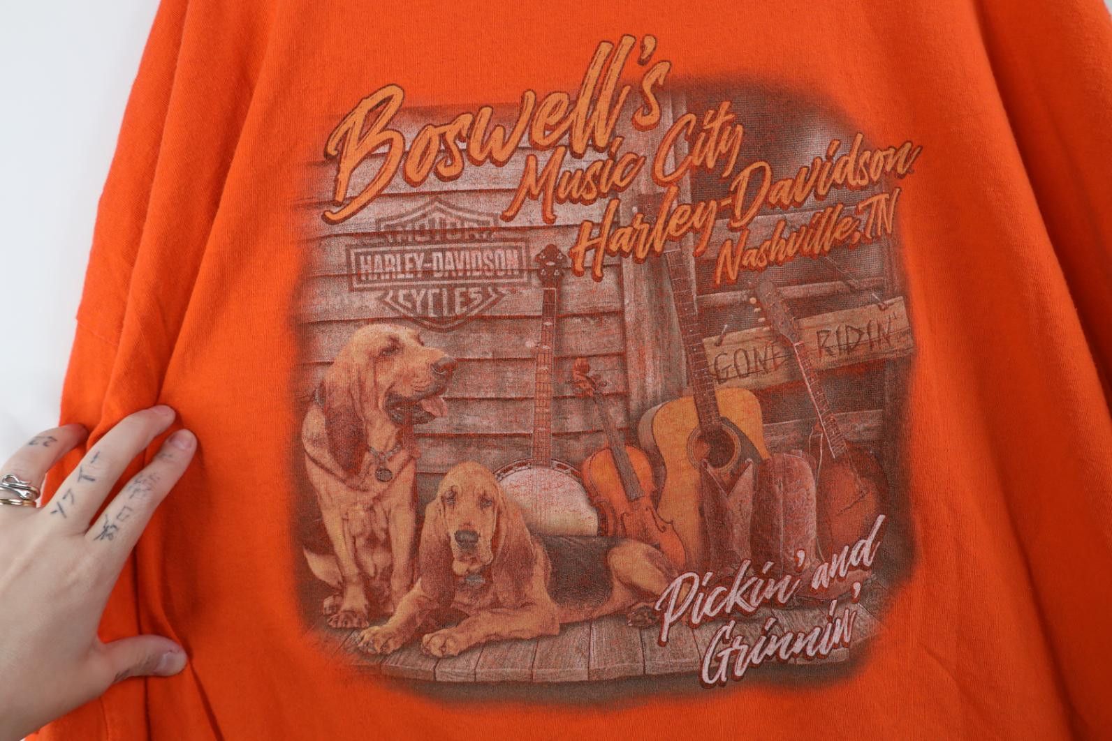 Harley Davidson Y2K Harley Davidson Nashville Tennessee Dogs T-Shirt Orange Size US XXL / EU 58 / 5 - 11 Thumbnail