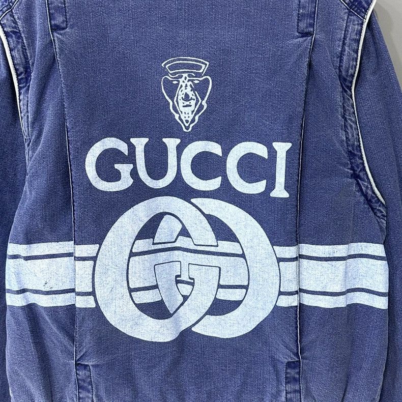 Gucci Gucci Patch banana back logo denim cotton jacket Size US S / EU 44-46 / 1 - 5 Thumbnail