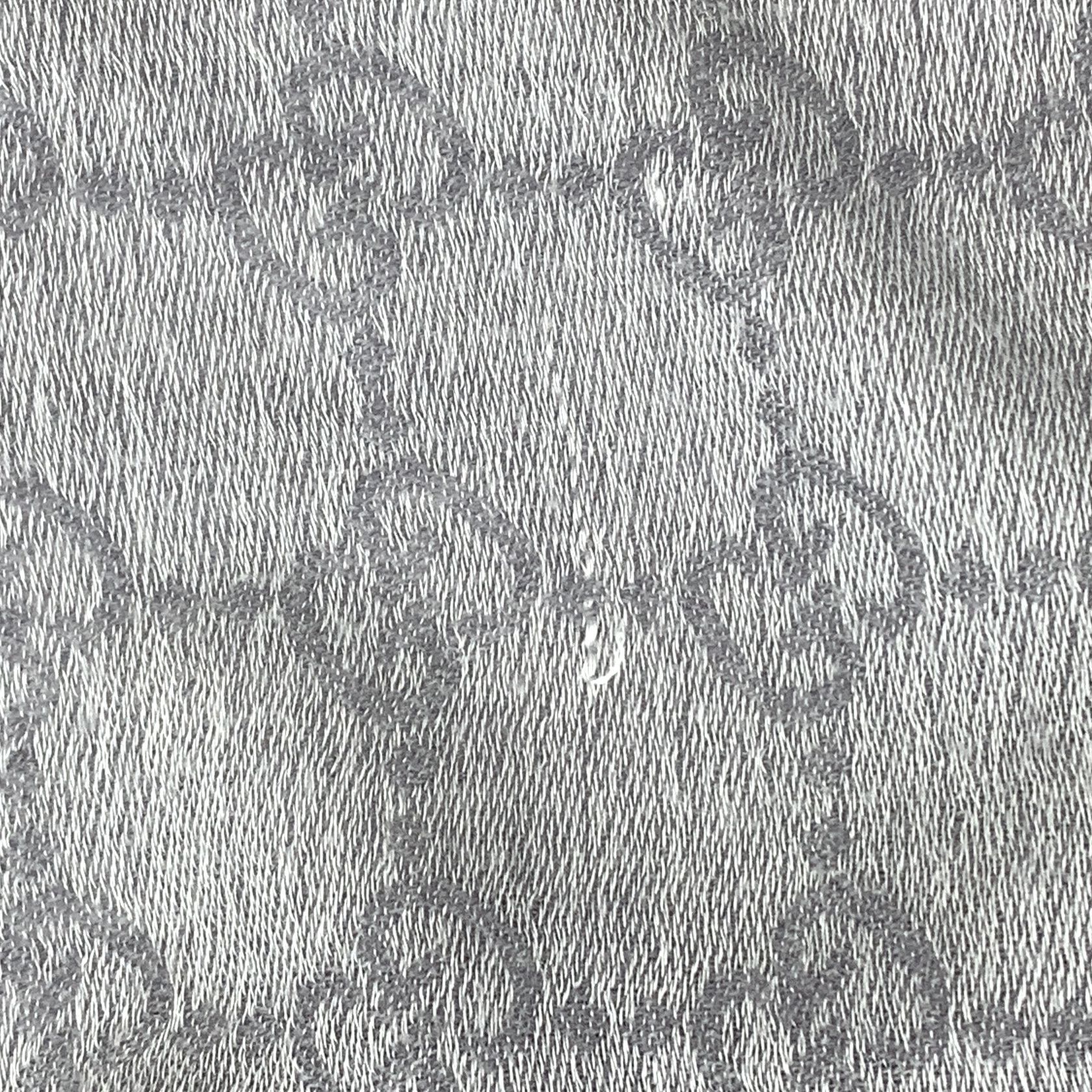 Gucci Gucci Logo Jacquard Shawl Silver Grey (186×76cm) Size ONE SIZE - 4 Thumbnail