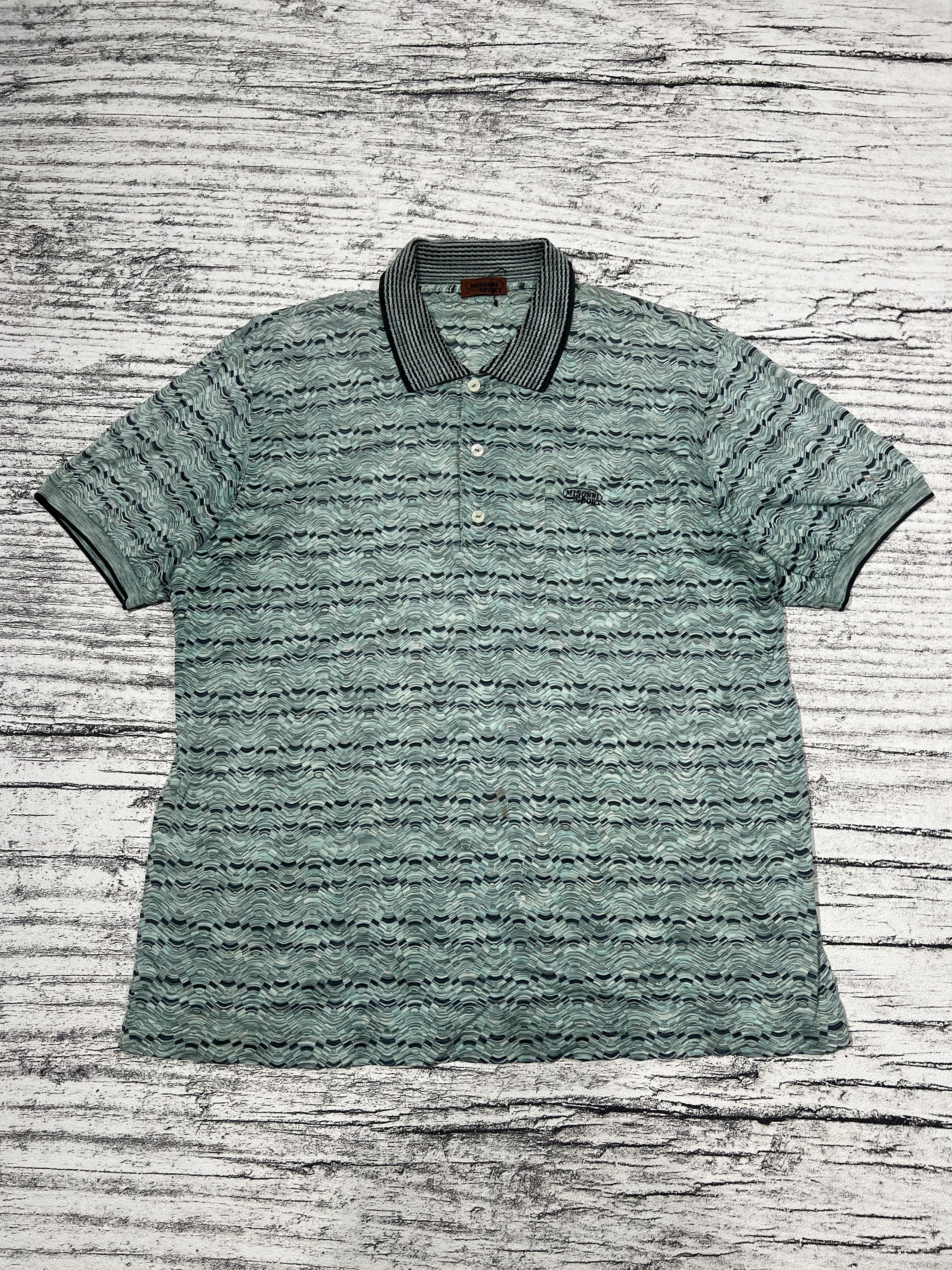Missoni 2000s Missoni Sport Italy Pattern Polo Shirt Size US M / EU 48-50 / 2 - 1 Thumbnail