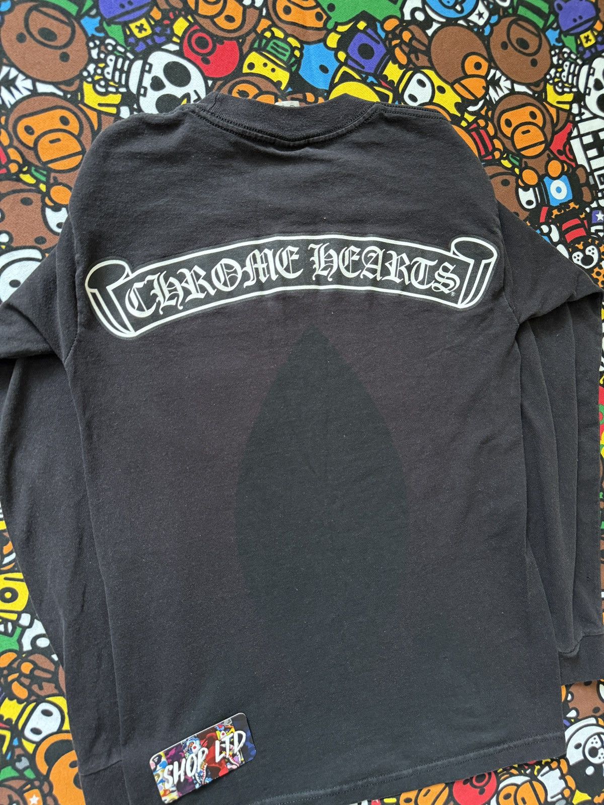 Chrome Hearts Chrome Hearts Black Long Sleeve Script Logo Tee Size US S / EU 44-46 / 1 - 10 Thumbnail