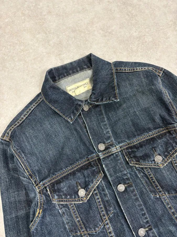 Polo Ralph Lauren 2000s Ralph Lauren Dark Blue Minimalist Stiched Denim Jacket Size US M / EU 48-50 / 2 - 5 Thumbnail