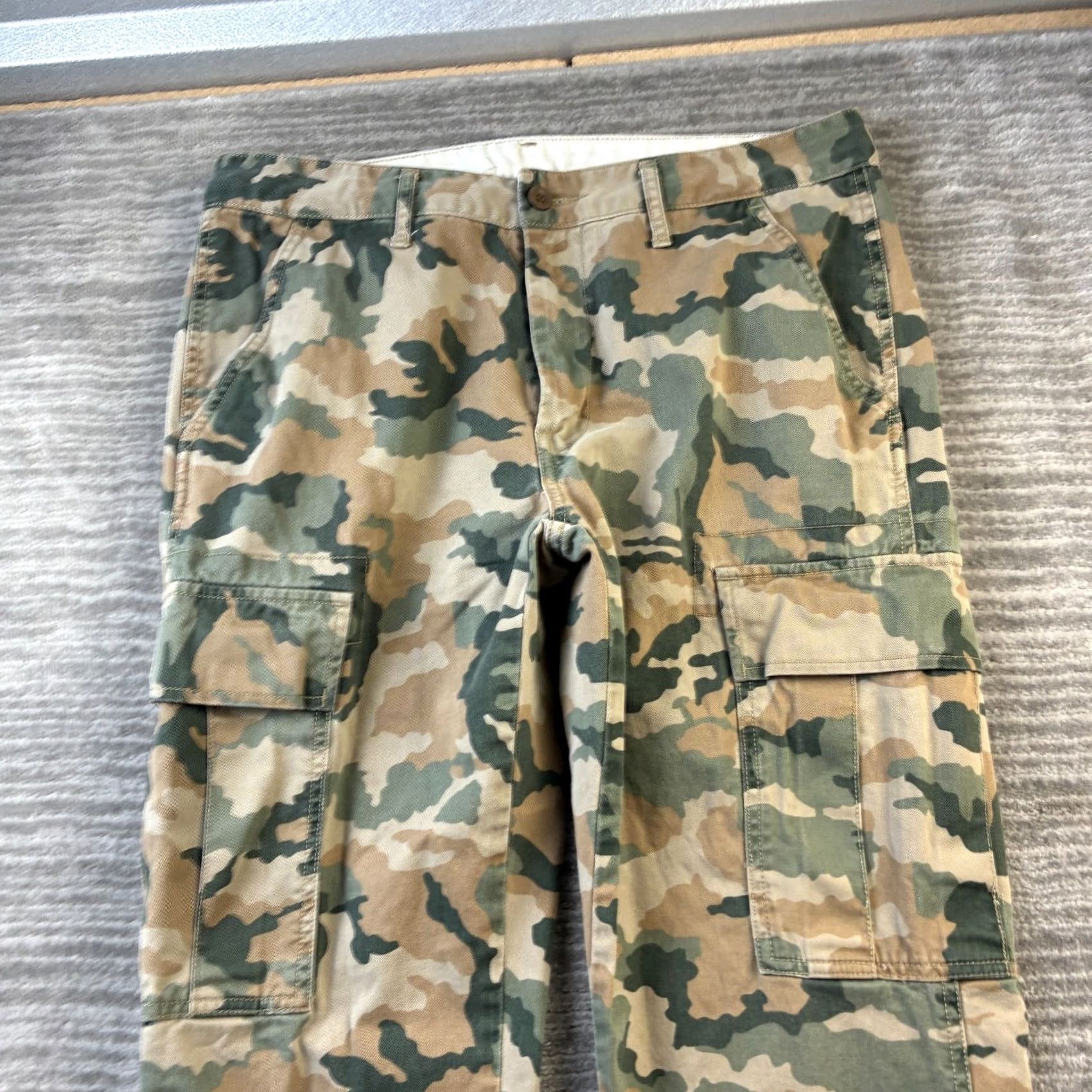 Levi's Levi's Pants Mens 32x32 Green Cargo Military Woodland Camouflage Twill Army/Cargo/5-Pocket/Regular Fit Size US 32 / EU 48 - 3 Thumbnail