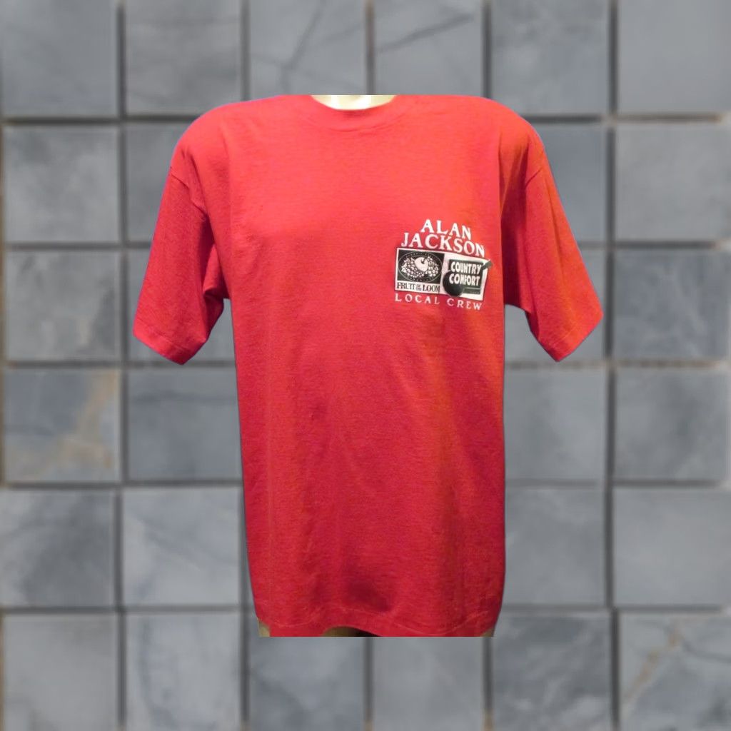Vintage vtg 90s ALAN JACKSON COUNTRY COMFORT CONCERT CREW T-Shirt XL tour RED Cowboys Size US XL / EU 56 / 4 - 1 Thumbnail