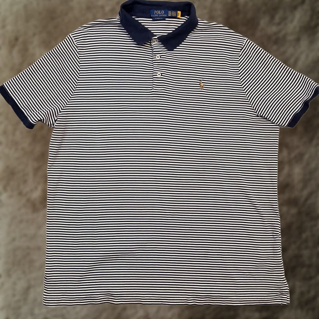 Polo Ralph Lauren Polo Ralph Lauren Polo Shirt Mens 2XL Blue Striped Classic Fit 100% Cotton 2XL Mens Polo Shirt Blue Striped Classic Fit Cotton Polo Ralph Lauren Size US XXL / EU 58 / 5 - 1 Thumbnail