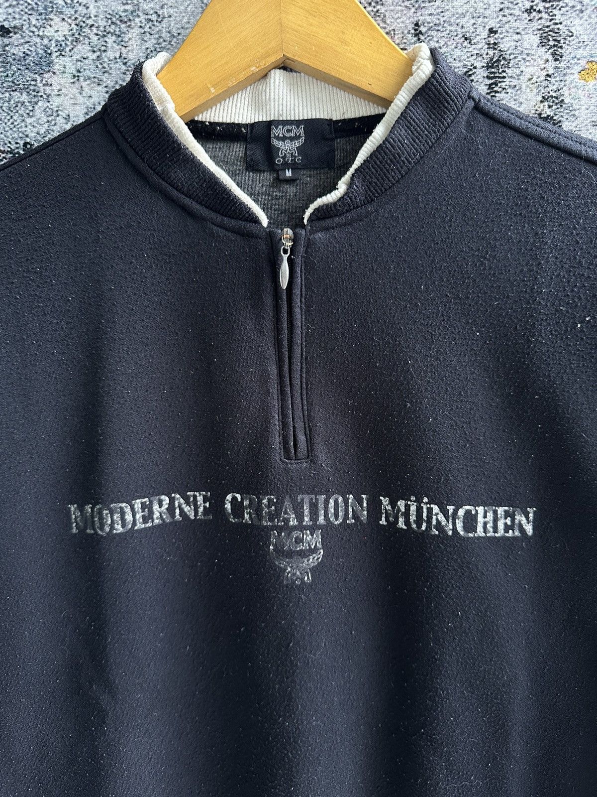 MCM × Vintage Vintage MCM HalfZip Double Collar LONG SLEEVE Size US M / EU 48-50 / 2 - 2 Thumbnail