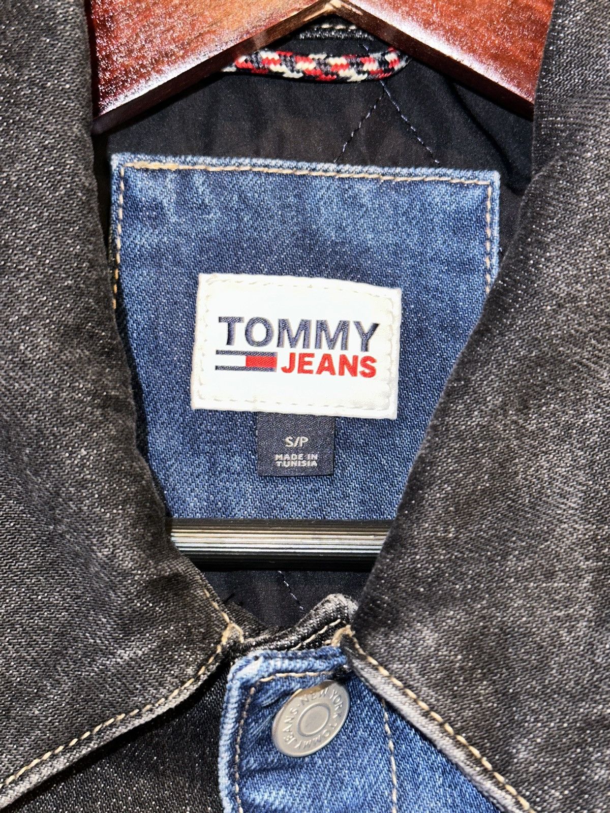 Tommy Hilfiger VTG 90s Y2K HILFIGER Tommy Jeans Split Denim Coach Jacket SM Size US S / EU 44-46 / 1 - 5 Thumbnail