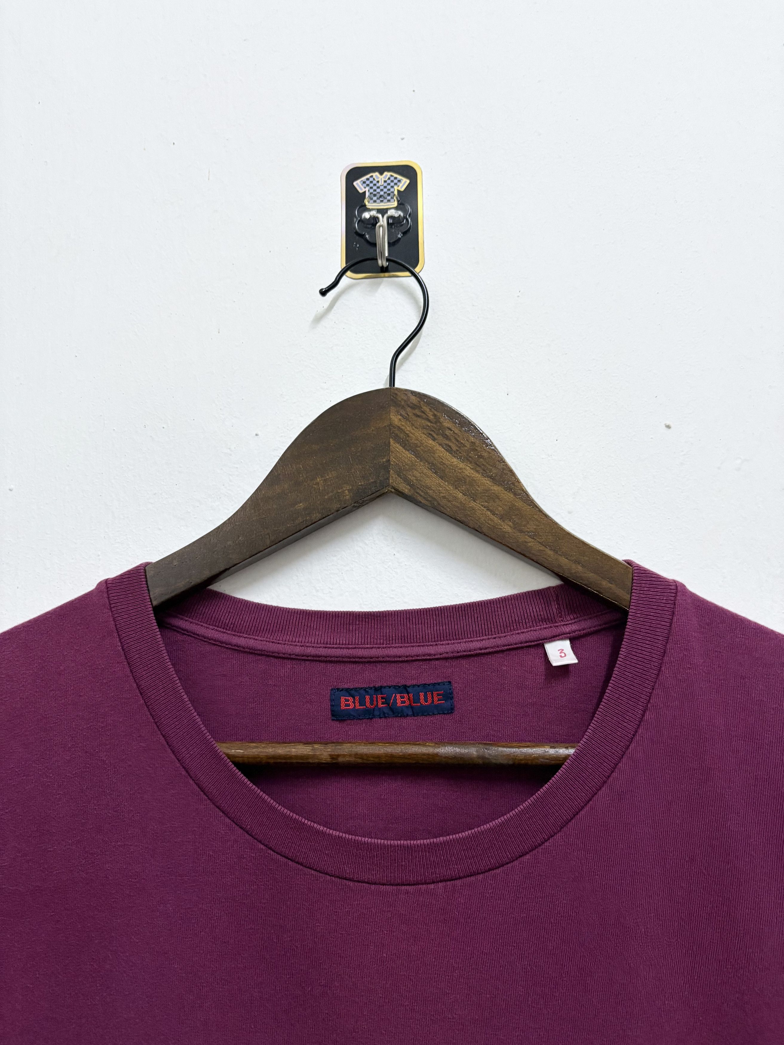 Blue Blue Japan × Indigo × Japanese Brand 2000's Blue/Blue Japan " B Blue " Maroon T-Shirt Size US M / EU 48-50 / 2 - 7 Thumbnail