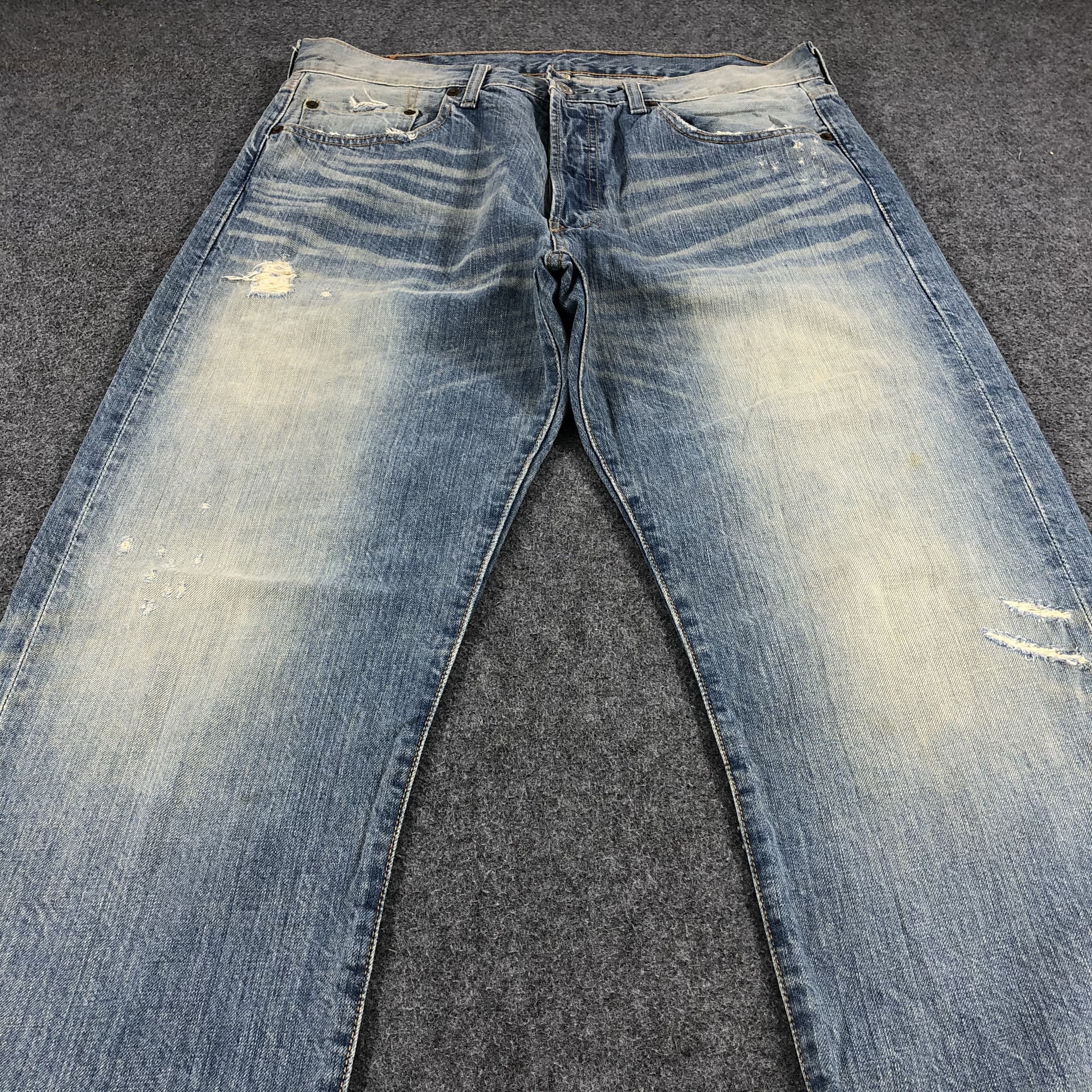 Levi's Vintage Levis 501 Jeans Stone Washed Distressed Denim KJ399 Size US 34 / EU 50 - 3 Thumbnail