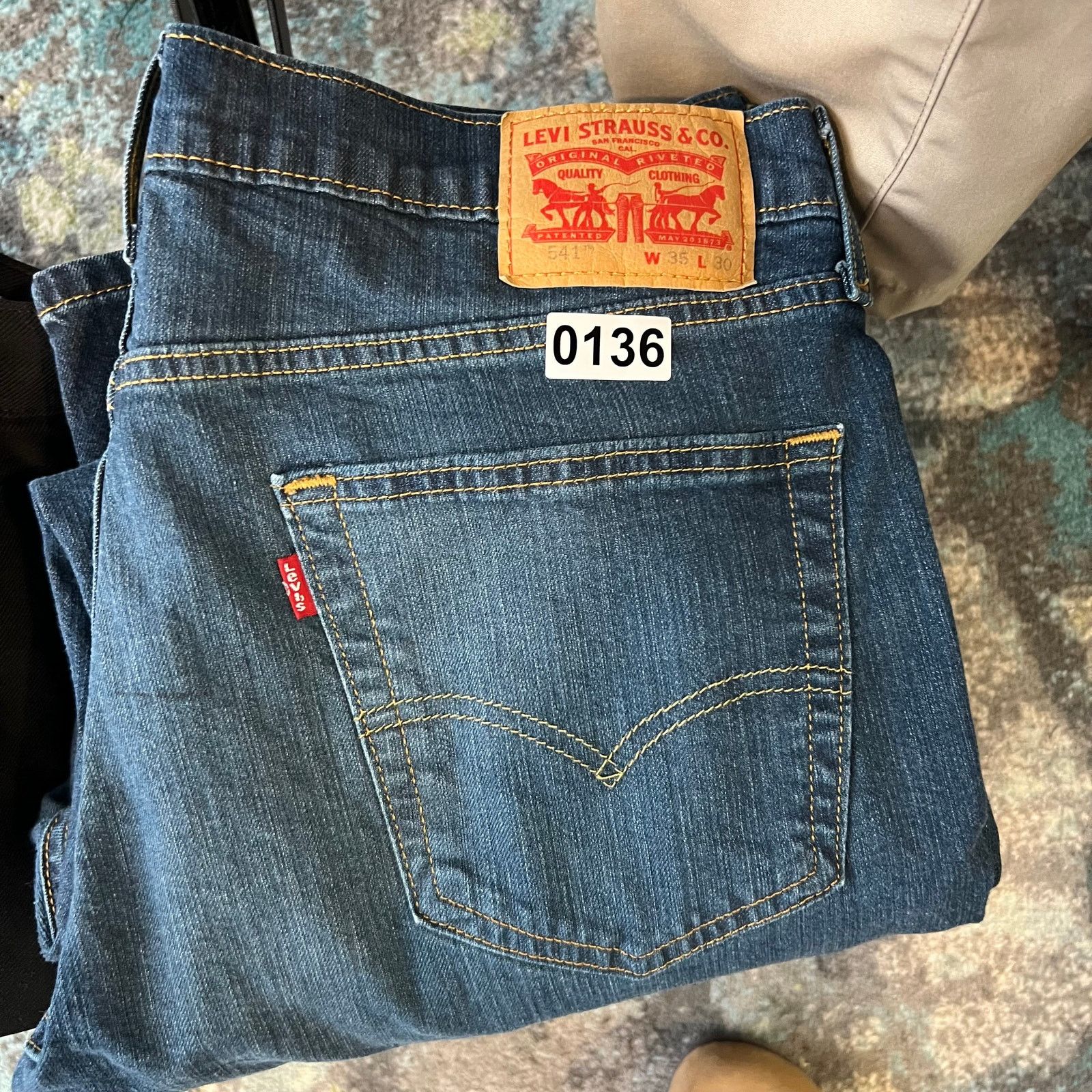 Levi's Levis 541 Jeans Mens 35x30 Blue Athletic Tapered Denim Size US 35 - 11 Thumbnail