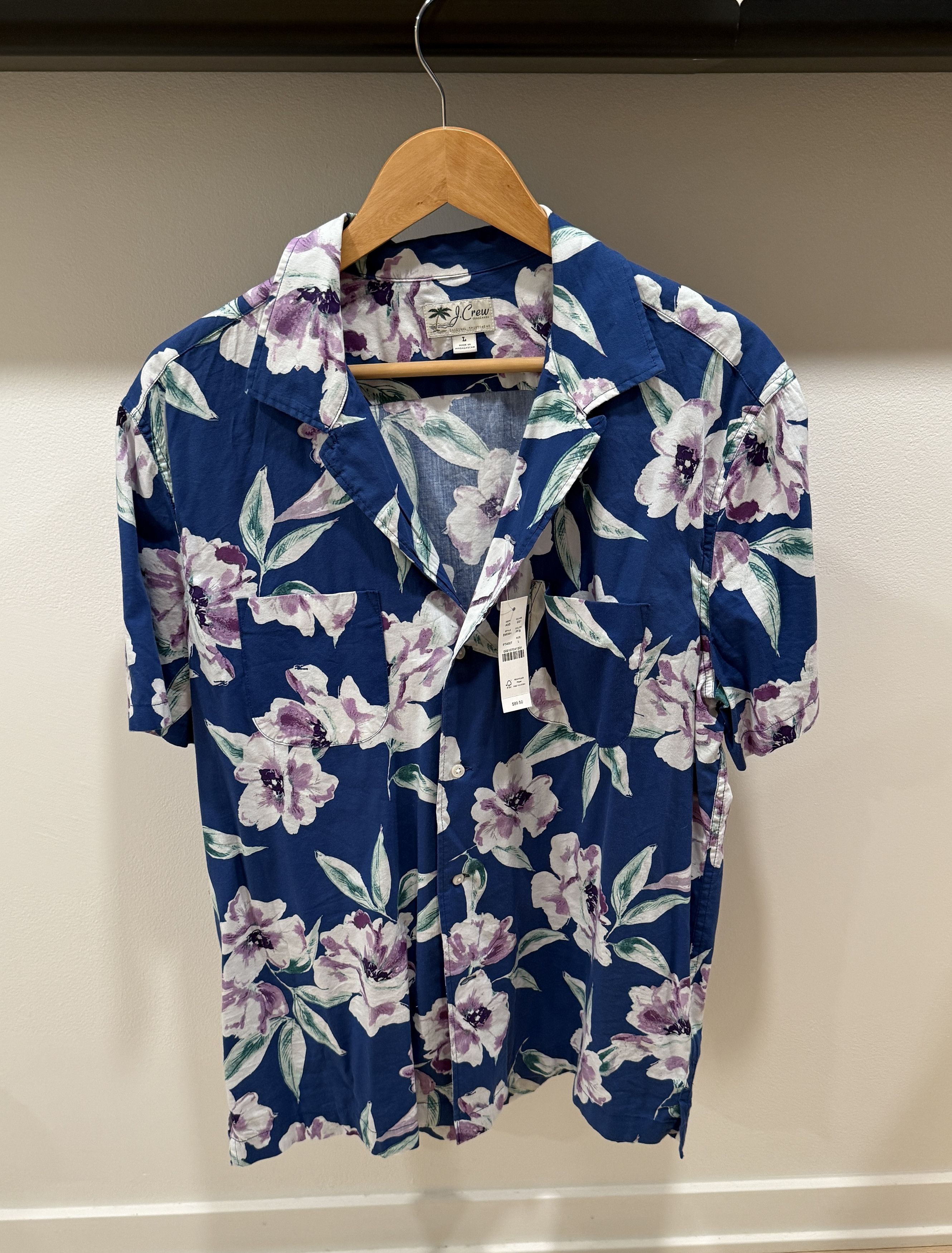 J.Crew NWT J.Crew Short Sleeve Hawaiian Floral Shirt Size US L / EU 52-54 / 3 - 2 Thumbnail