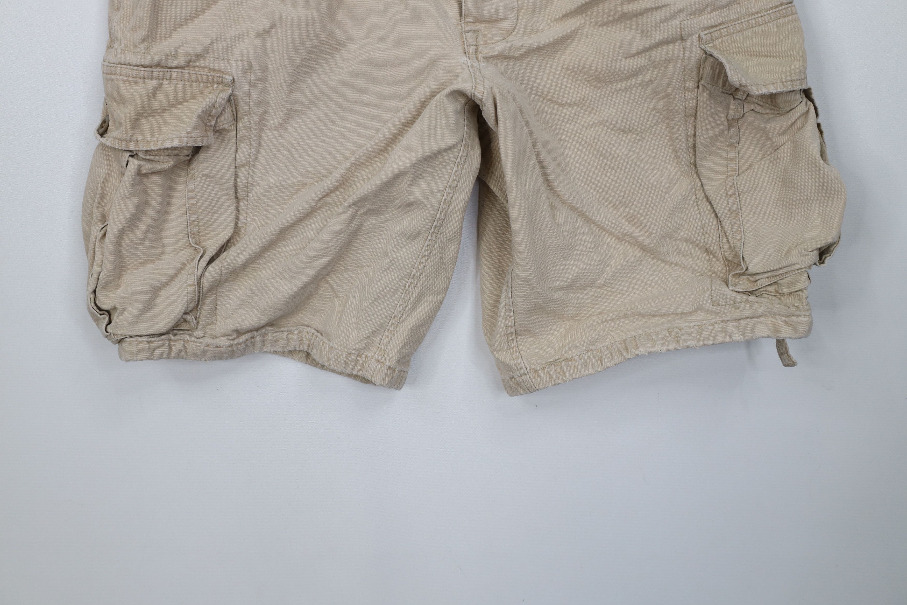 Abercrombie & Fitch Vintage 90s Y2K Abercrombie & Fitch Canvas Cargo Shorts Size US 32 / EU 48 - 4 Thumbnail