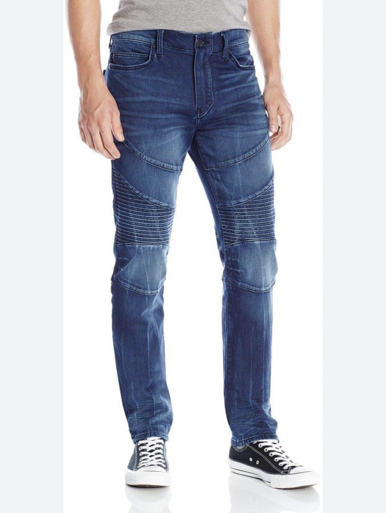 True Religion True Religion Rocco Moto Relaxed Skinny Jeans 30 Size US 30 / EU 46 - 1 Thumbnail