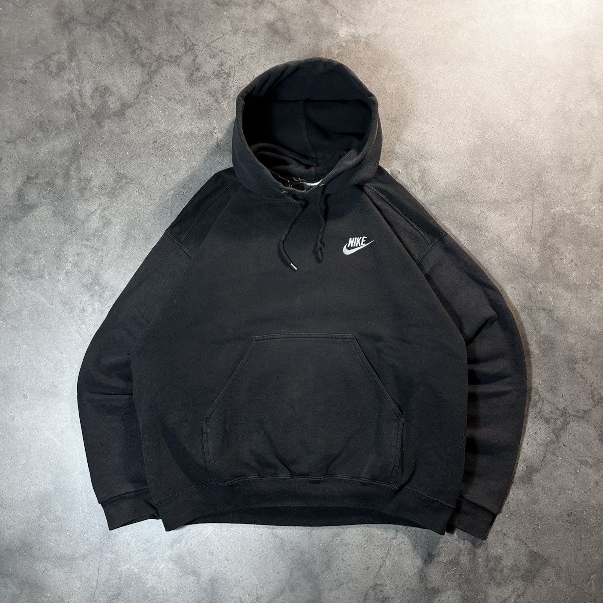 Nike Vintage 90s Nike Small Swoosh Logo Boxy Baggy Hoodie Size US XL / EU 56 / 4 - 2 Thumbnail