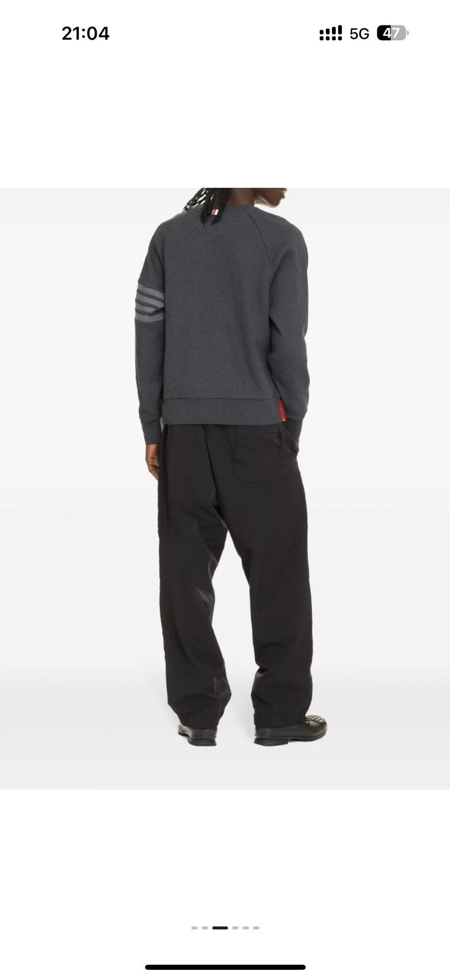 Thom Browne Thom Browne Charcoal Black Waffle Sweatshirt 3 98% New Size US L / EU 52-54 / 3 - 9 Thumbnail