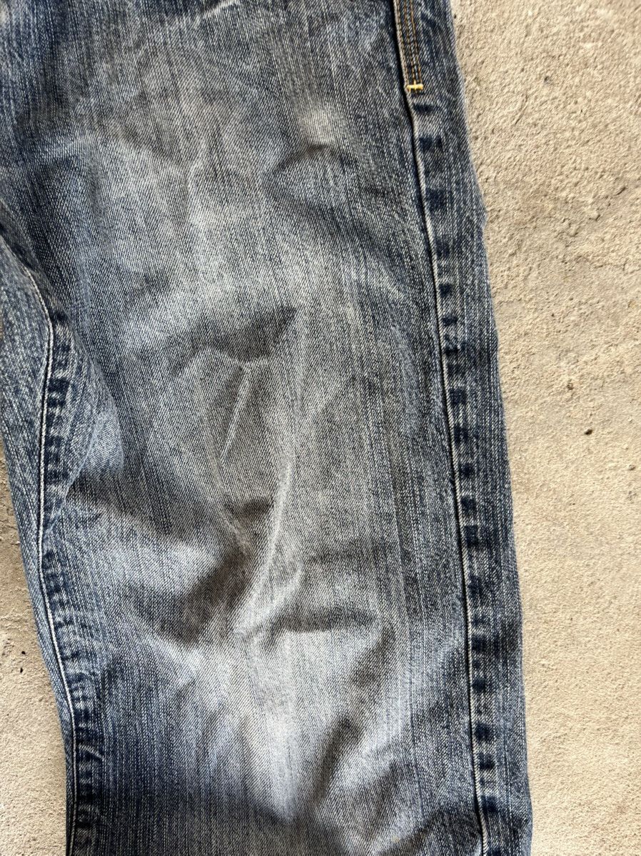 If Six Was Nine × Japanese Brand × Le Grande Bleu (L.G.B.) Faded Thrashed Crash Denim Pants Jeans like Rick Owens Y2K Size US 33 - 7 Thumbnail