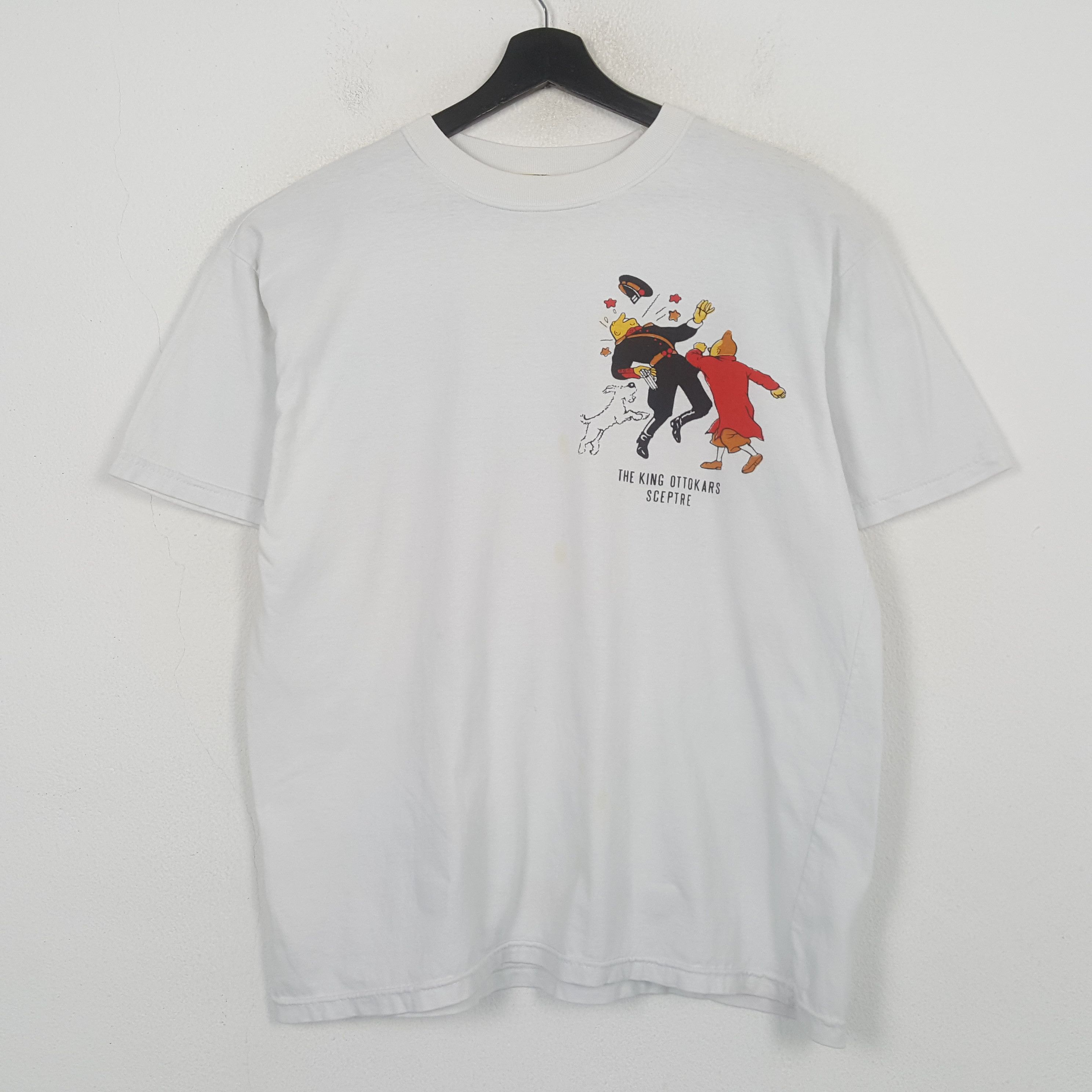 Vintage Adventure Tintin The King Ottkars Sceptre Tshirt C299N6 Size US L / EU 52-54 / 3 - 3 Thumbnail